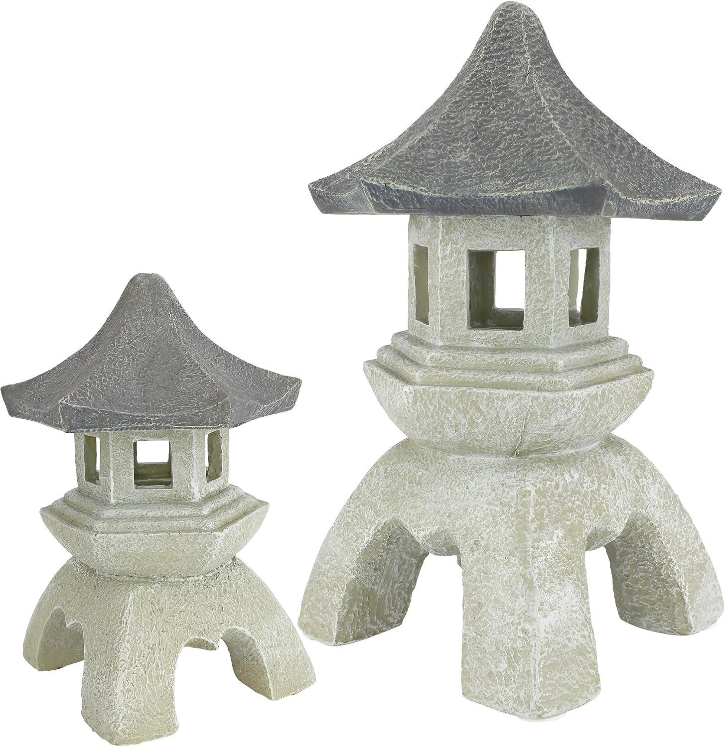 Design toscano ng29870 asian decor pagoda lantern indoor/outdoor statue, 11 inches wide, 11 inches deep, 17 inches high, handcast polyresin, two tone stone finish