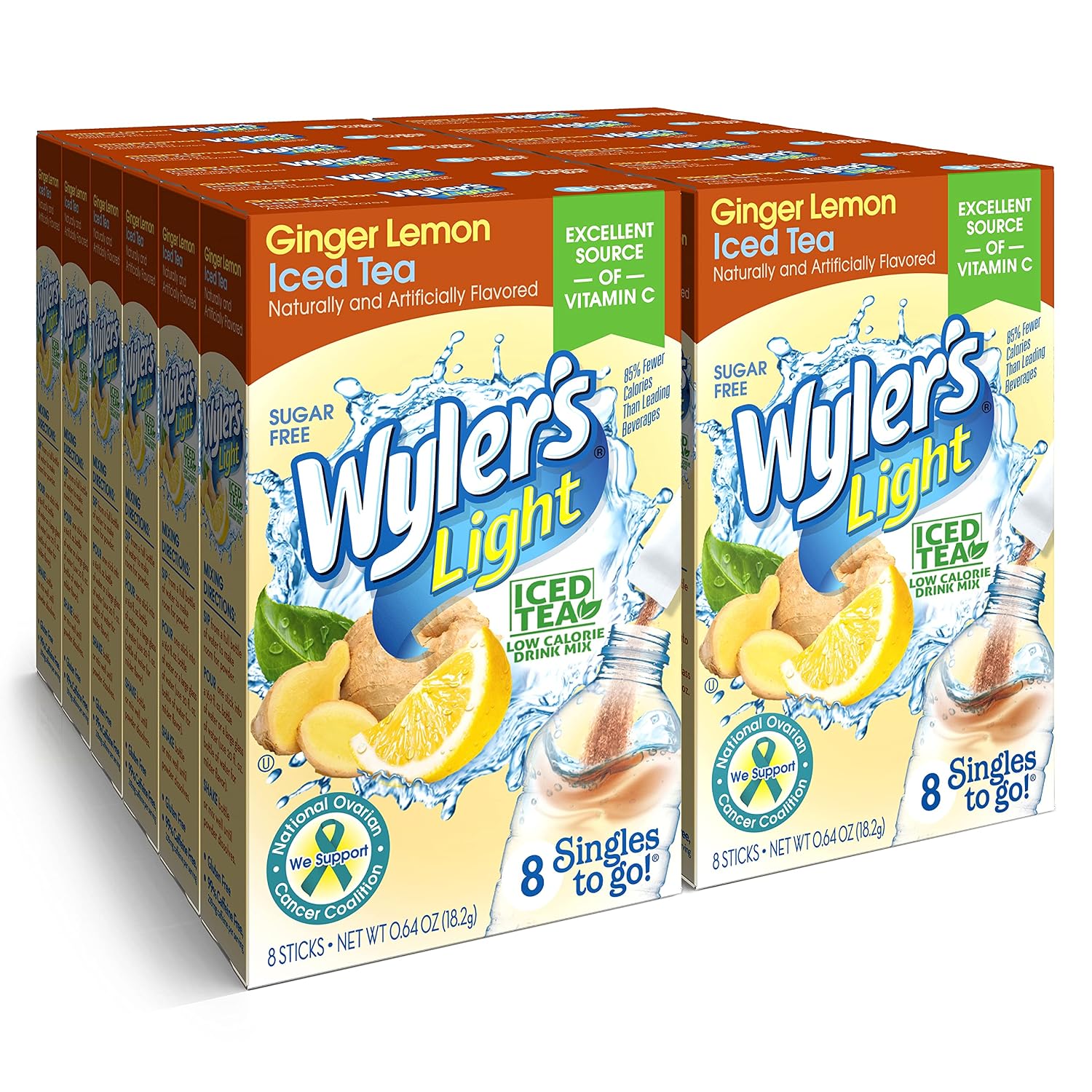 Wyler’s Light Singles To Go Drink Mix, Cherry Limeade, 8 Count (Pack of 3)