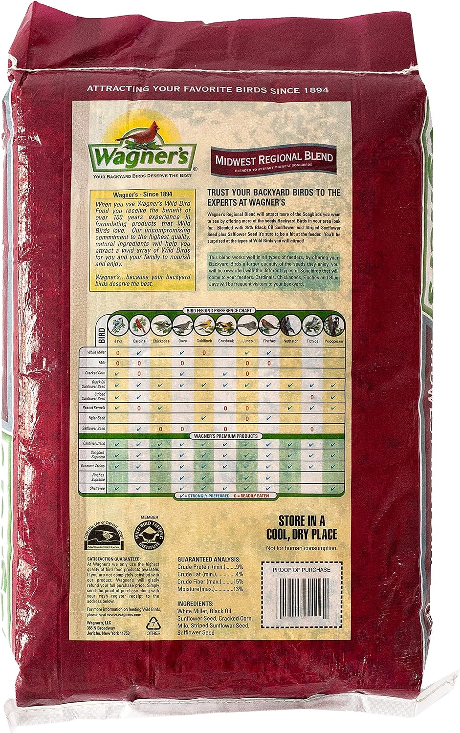 Wagner's 62006 Midwest Regional Blend Wild Bird Food, 20-Pound Bag