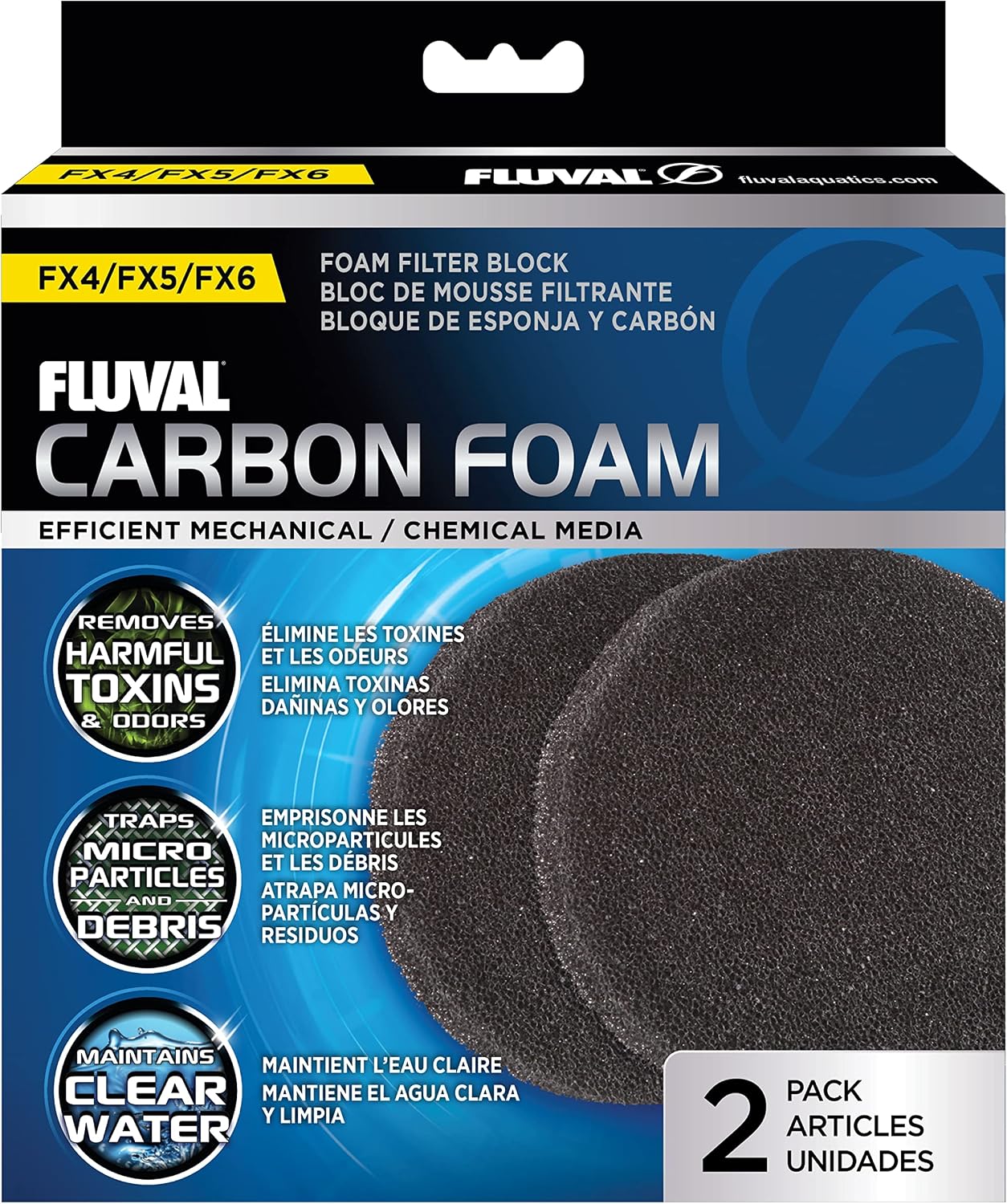 Fluval Quick Clear FX4/FX5/FX6 Fine Filter Water Polishing Pad - 3 - Pack