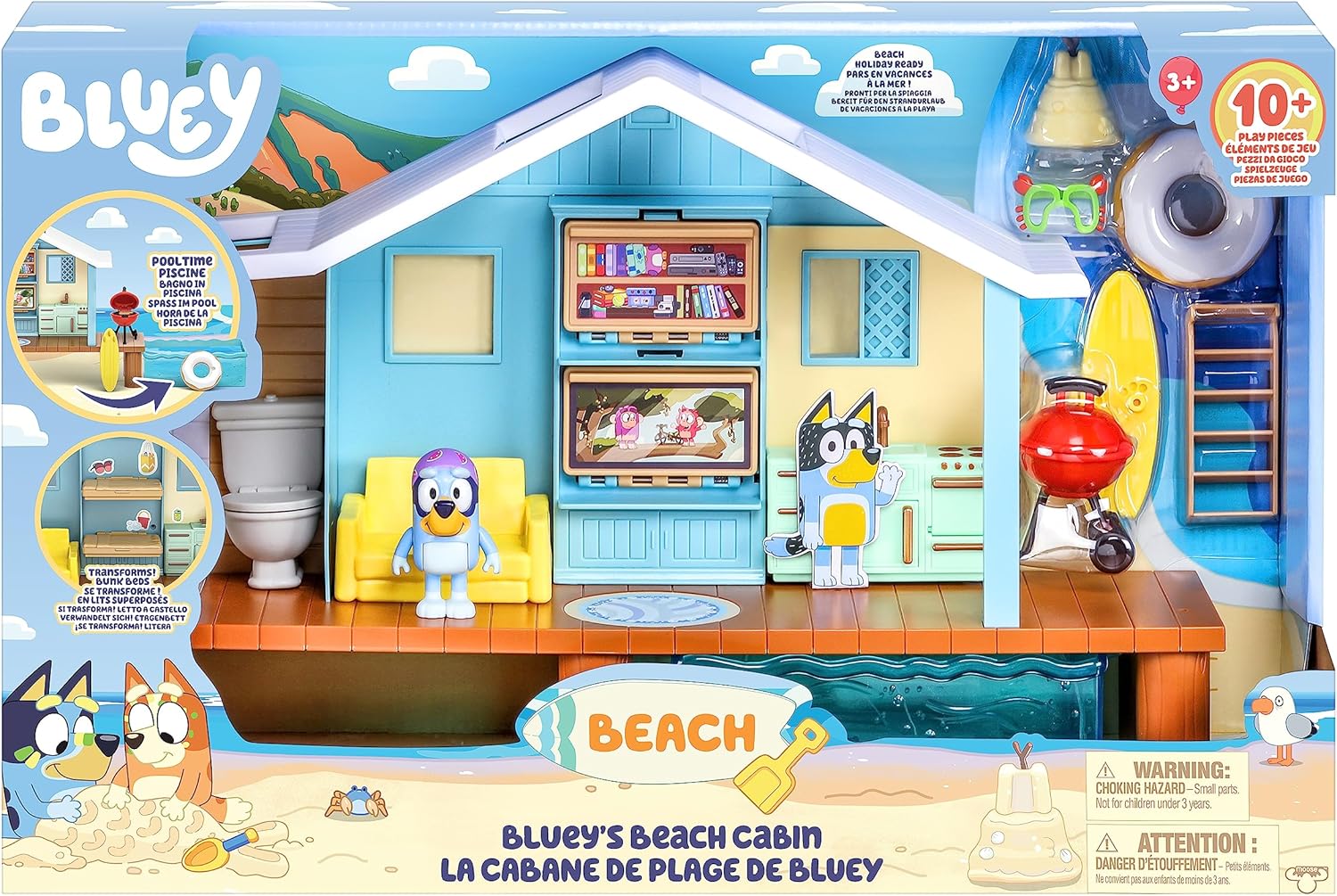 Bluey Toy House Mega Bundle, Family Home & BBQ Playhouse, Ages 3-5