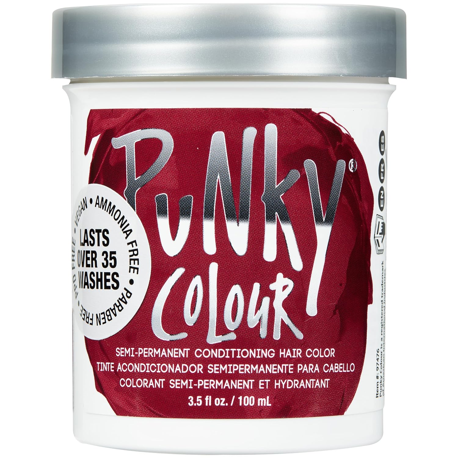 Punky Colour Flamingo Pink Semi Permanent Hair Color – Vibrant Pink Hair Dye, Vegan & Cruelty-Free Conditioning Formula, Lasts Up to 35 Washes, 3.5 fl oz