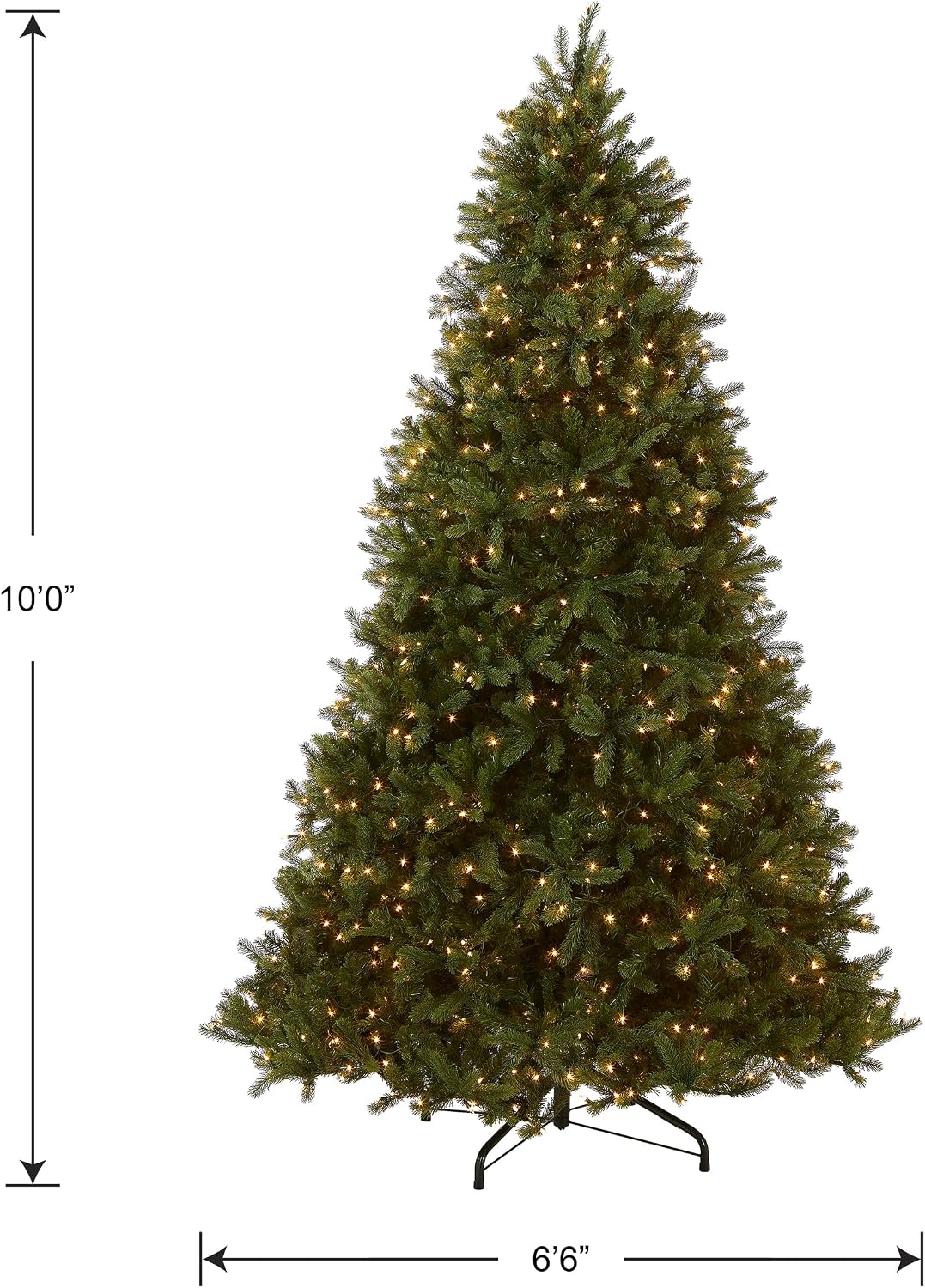 National Tree Company 7.5ft Pre-Lit Downswept Douglas Fir Christmas Tree | 750 Clear Lights, 1,867 Tips, Includes Stand, Artificial, Green