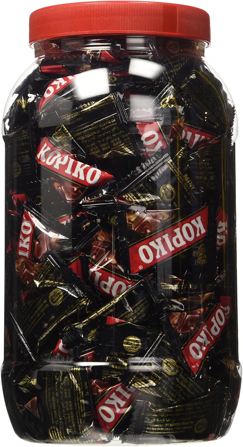 Kopiko Coffee Candy – Bold-Tasty Hard Candy from Indonesia with Real Coffee Extract – A Satisfying Boost for On-the-Go Energy (28.2oz Jar)