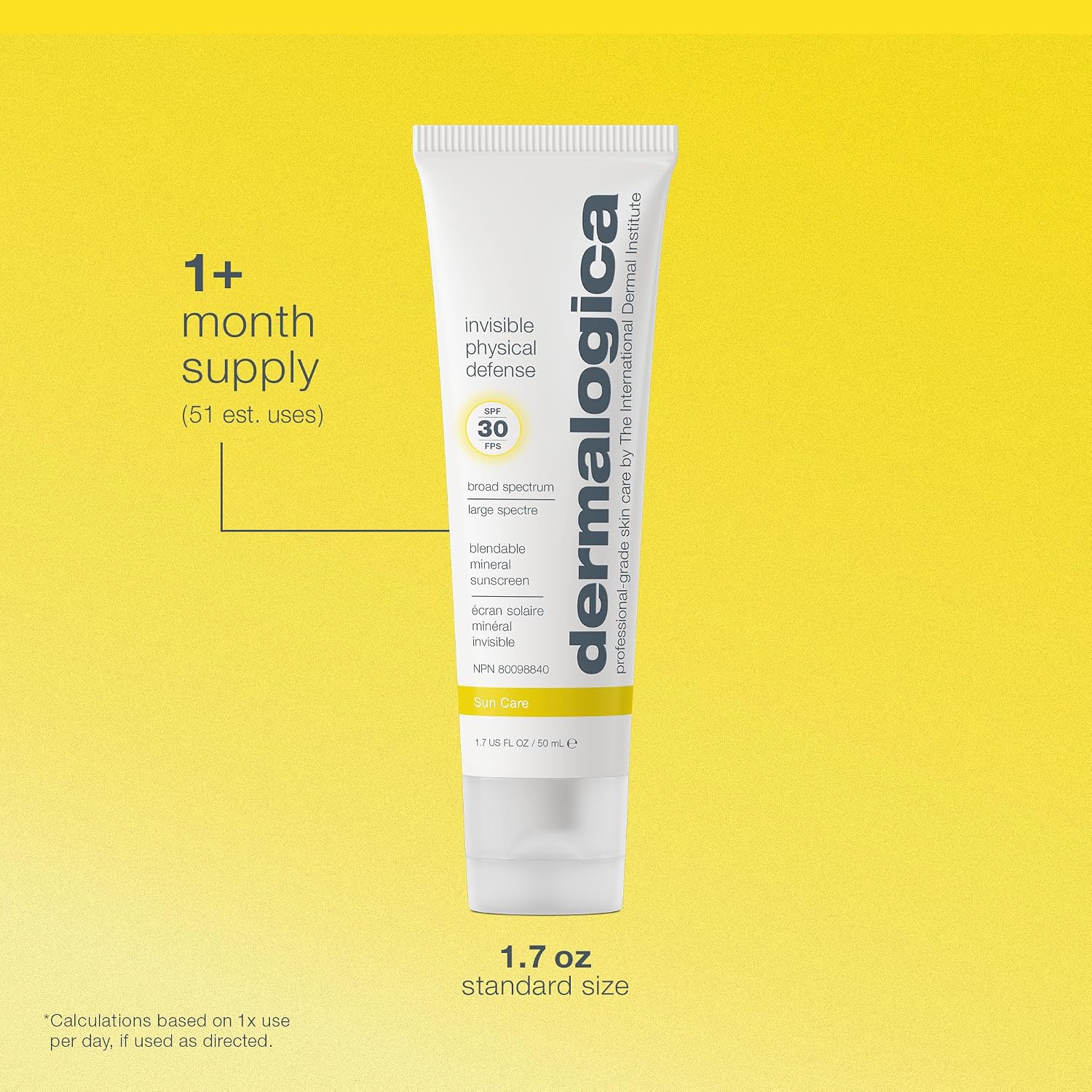 Dermalogica Invisible Physical Defense SPF 30, Mineral Sunscreen, 1.7 fl oz