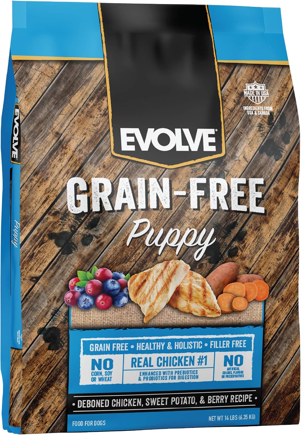 Evolve Grain Free Deboned Duck, Sweet Potato & Venison Recipe Dry Dog Food, 3.5 lb.