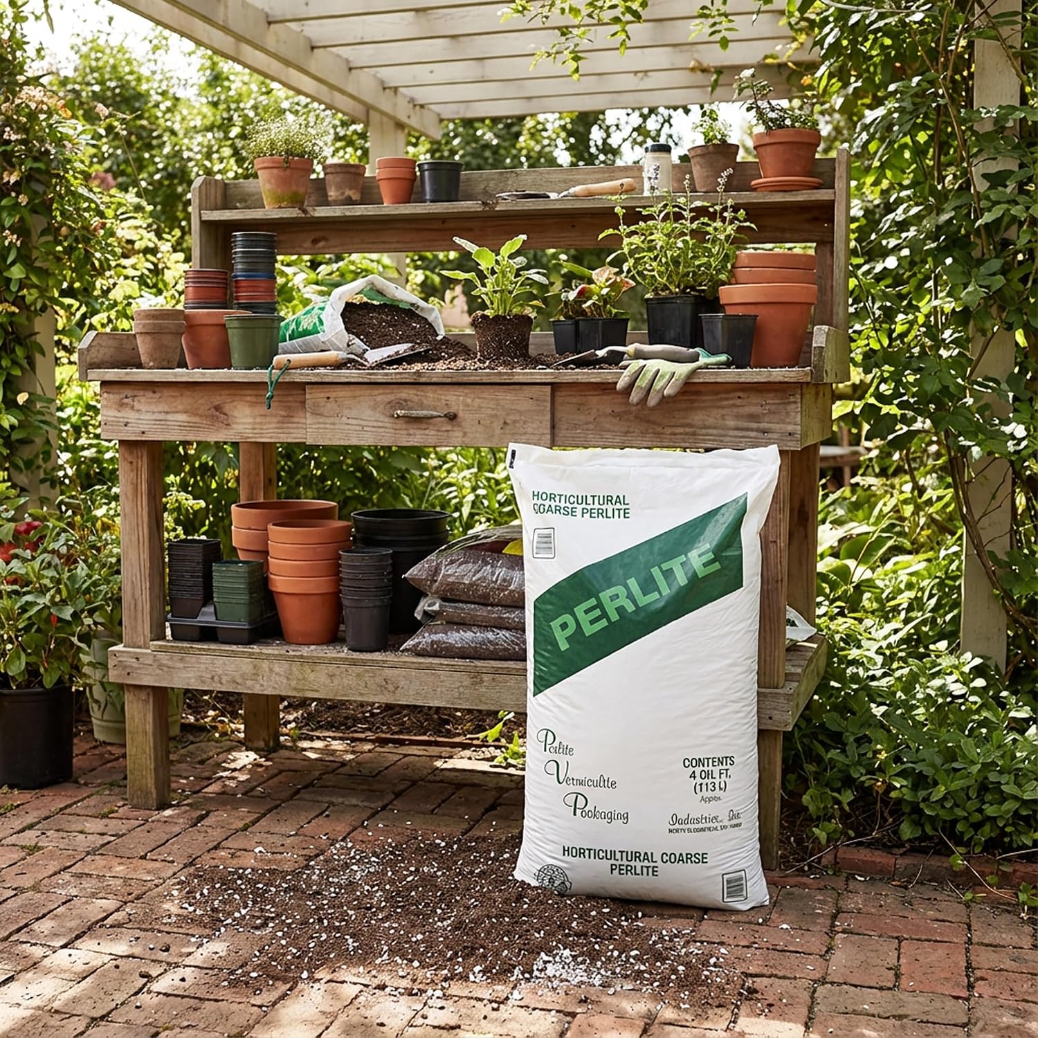 PVP Industries Organic Coarse Perlite for Planting and Garden Soil, 120 Qt, 4 Cu Ft - Lightweight Growing Media for Indoor Plants, Outdoor Gardening