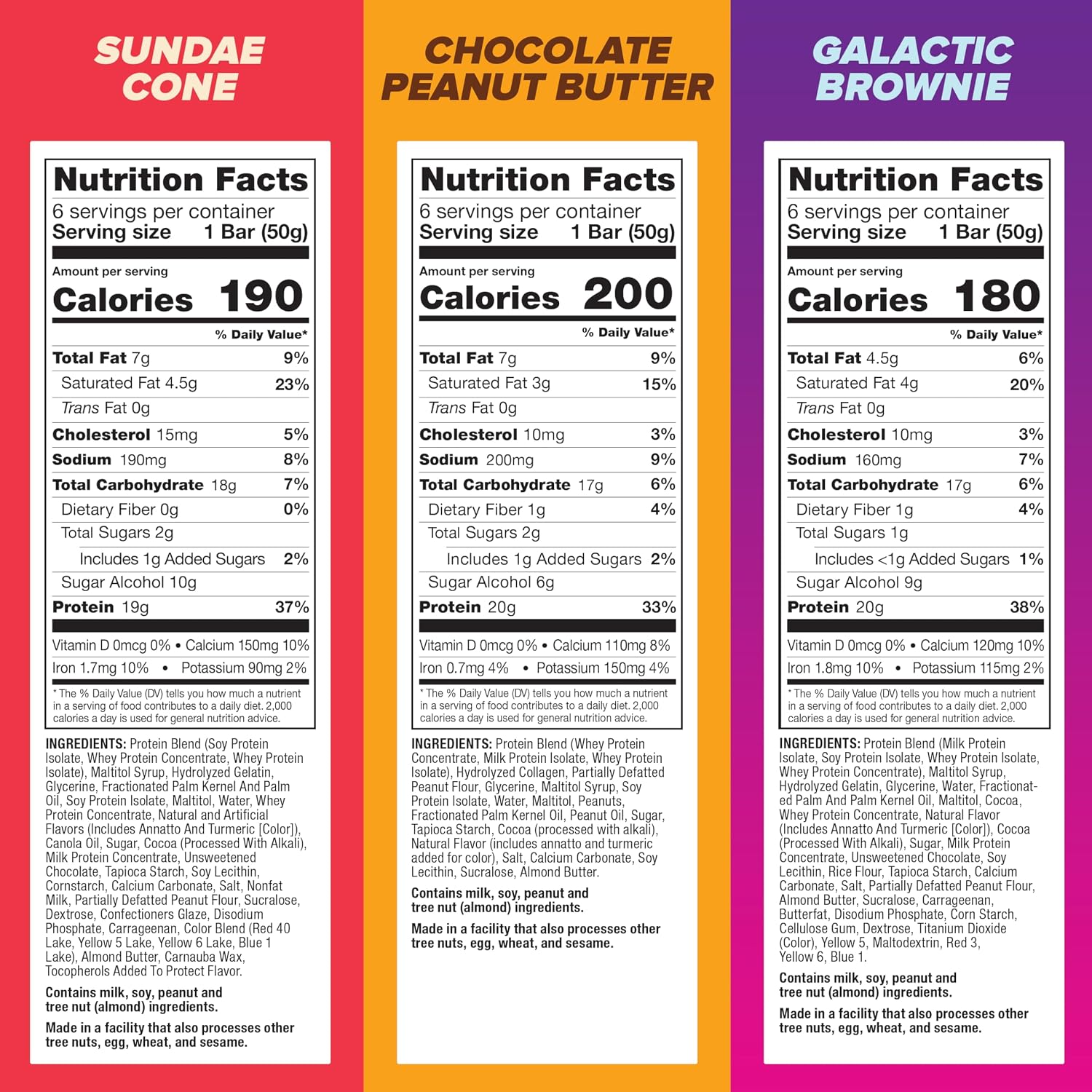 Pure Protein Variety Pack Protein Bars, 20g-21g Protein, Gluten Free, 18 Ct | 3g Sugar, 190 Calories, Low Sugar* High Protein Snack
