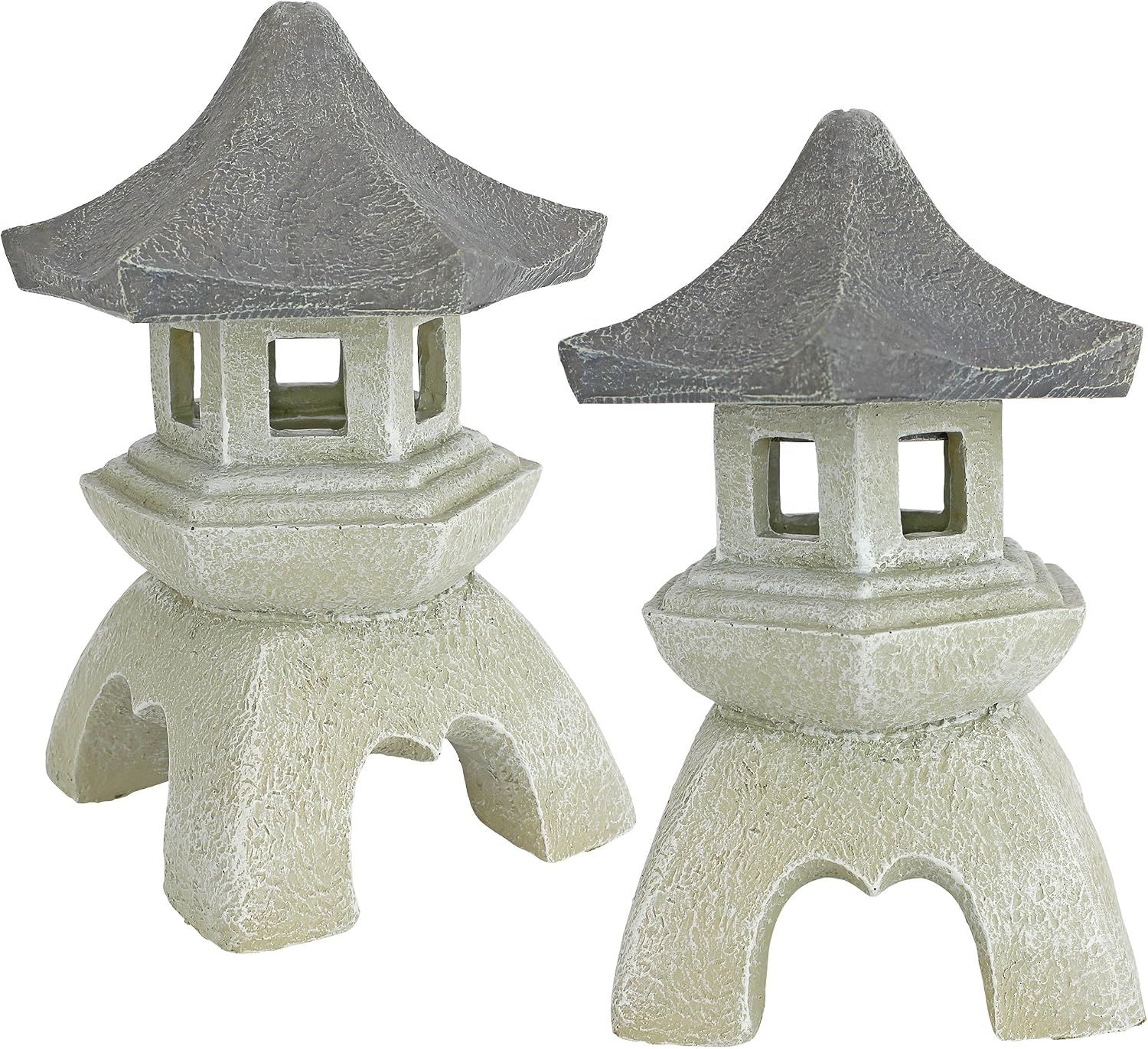 Design toscano ng29870 asian decor pagoda lantern indoor/outdoor statue, 11 inches wide, 11 inches deep, 17 inches high, handcast polyresin, two tone stone finish