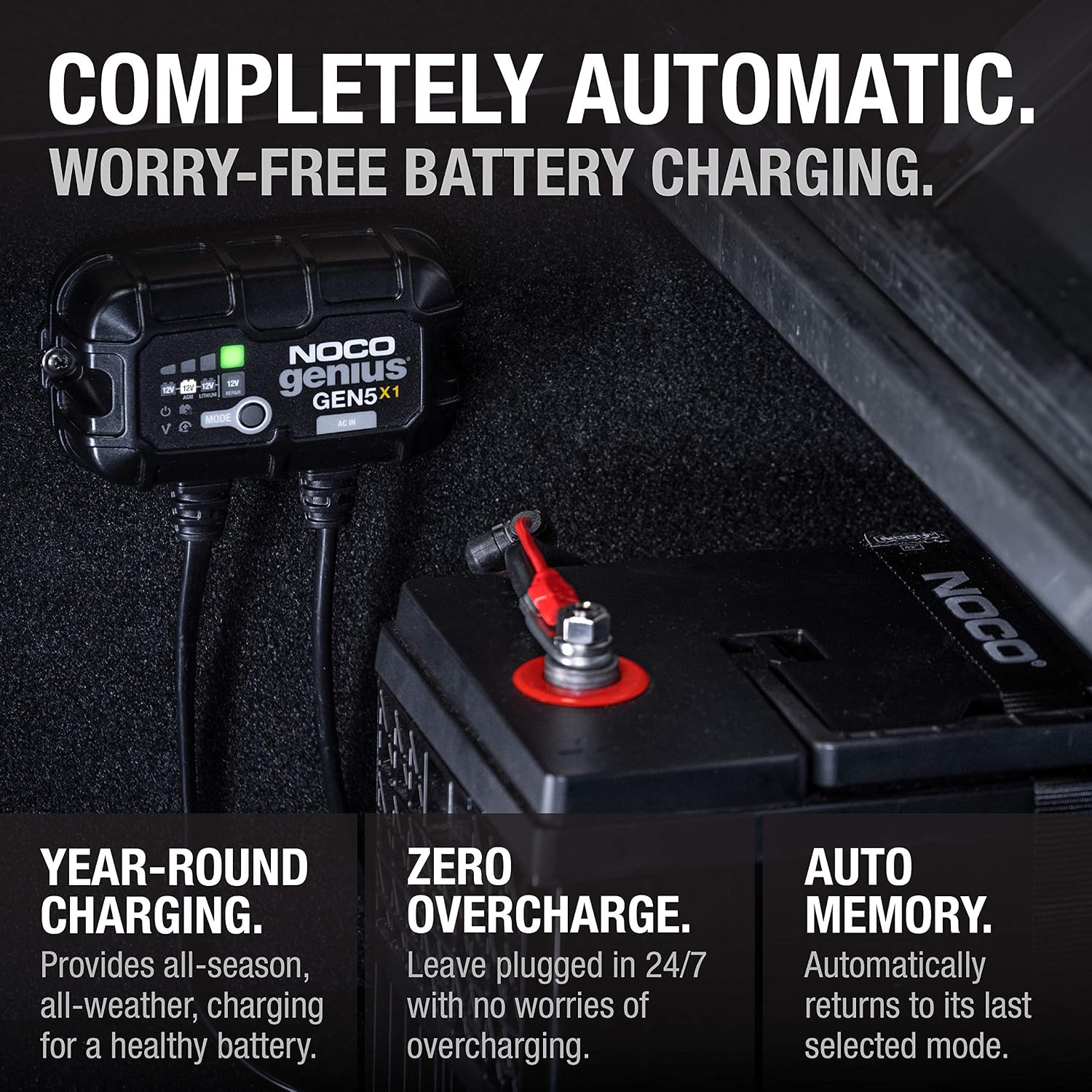 NOCO GEN5X1 12V 5A 1-Bank OnBoard Marine Battery Charger & Maintainer