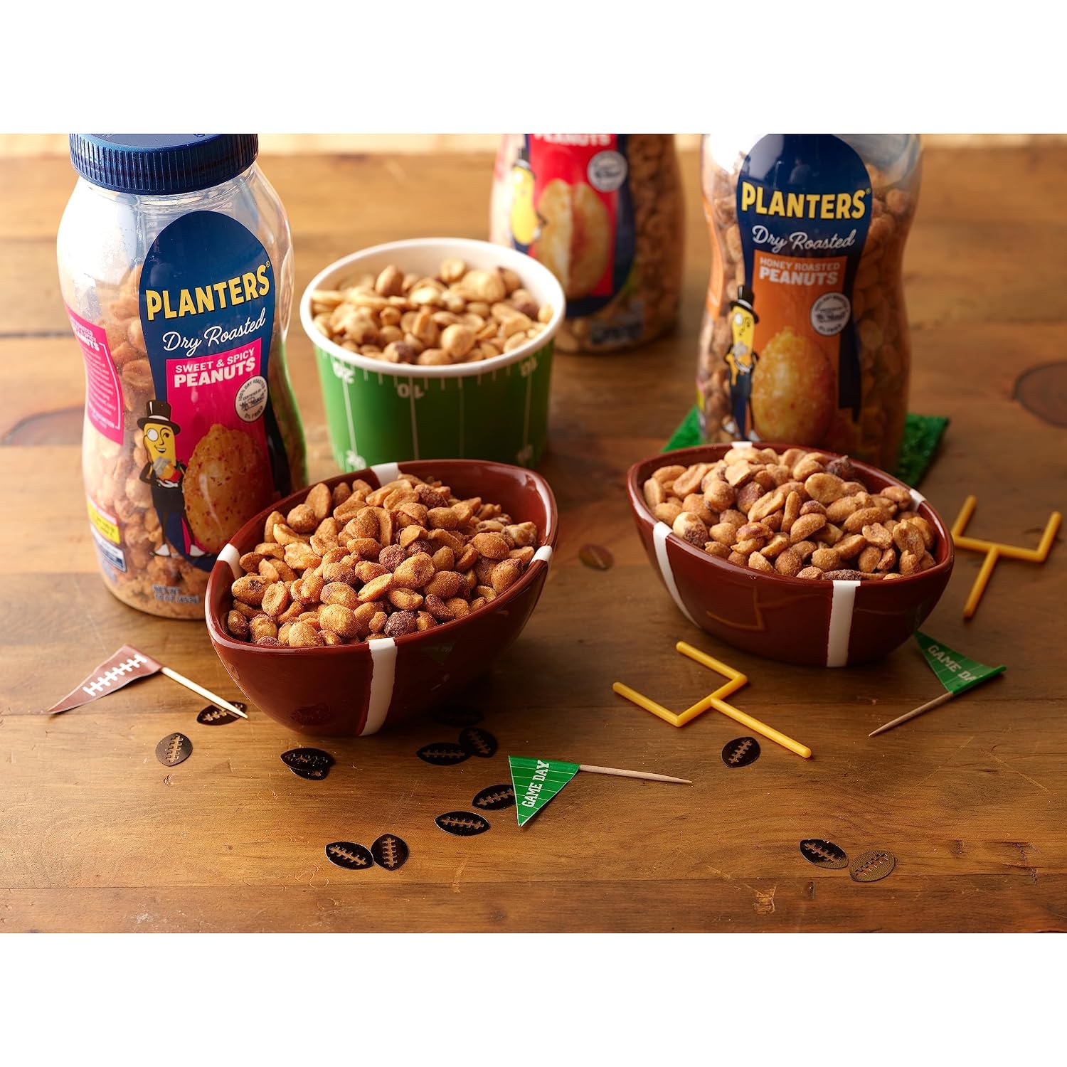 PLANTERS Salted Peanuts, Party Snacks, 16 Oz (1 Ct) | Dry Roasted Salted Peanuts. 0g Trans Fat. Resealable Jar. Snacks for Adults. Party Mix, Flavored Nuts