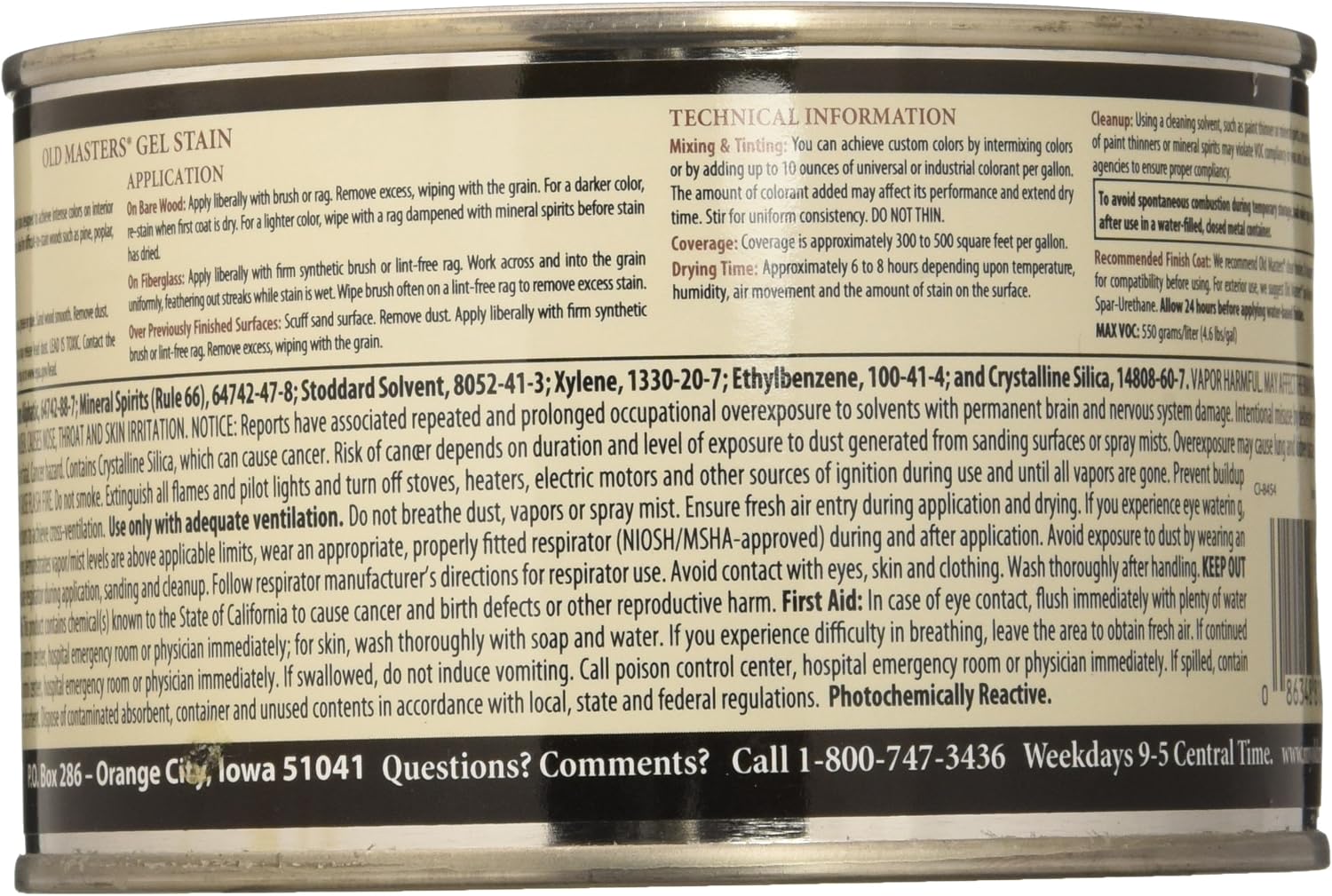 Old Masters 81308 Gel Stain Pint, Cedar