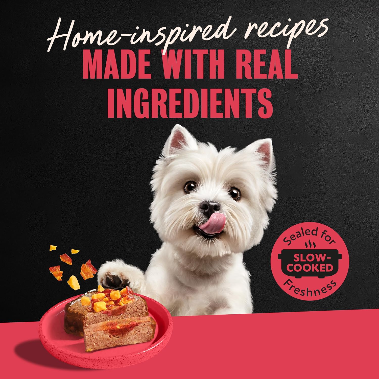 Cesar Loaf & Topper Wet Dog Food, Chicken & Filet, 3.5 oz, 12 Count, 2-Pack | Real beef or chicken #1 ingredient, no fillers or added sugar, no artificial flavors, complete & balanced, easy peel trays