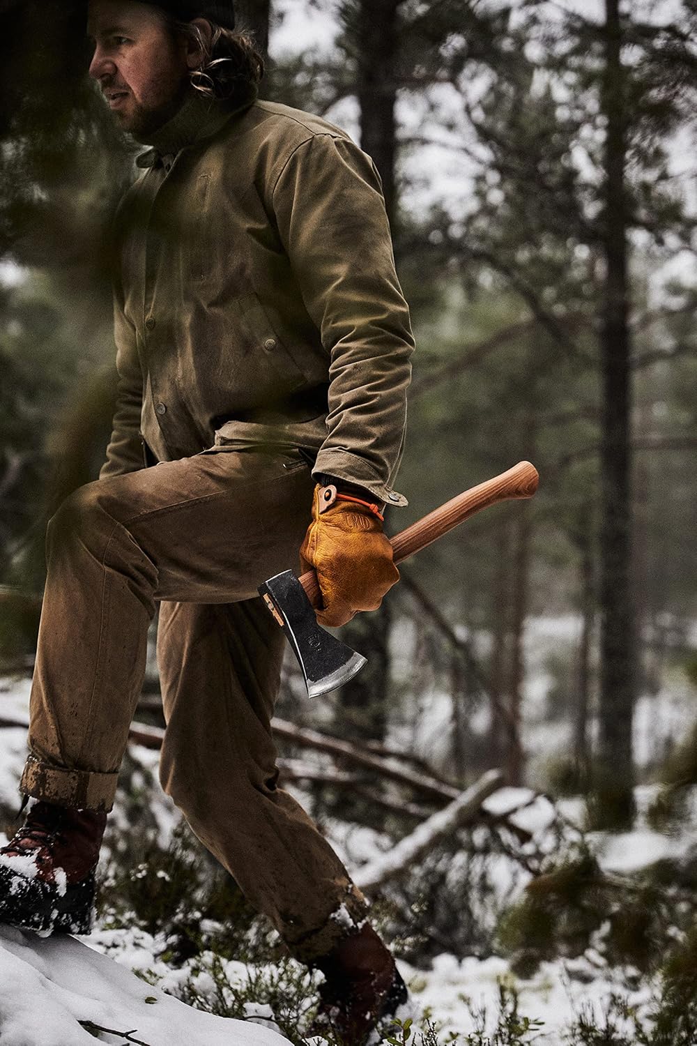 1844 Helko Werk Germany Traditional Hessen Woodworker Felling Axe (13563) | Made in Germany Hand Forged Felling Axe and Cutting Forest Axe for Felling Trees Head 2-3/4 lbs, Handle 28 inches