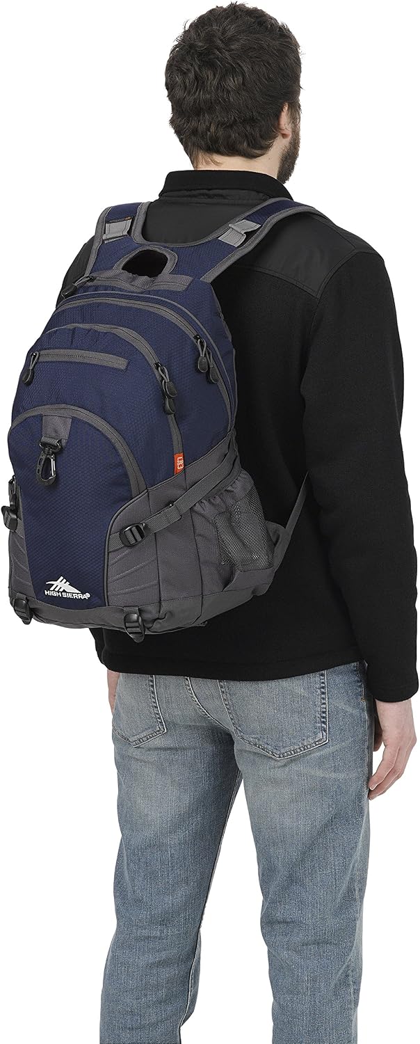 High Sierra Loop Backpack, Travel, or Work Bookbag with tablet sleeve, One Size, Urban Camo
