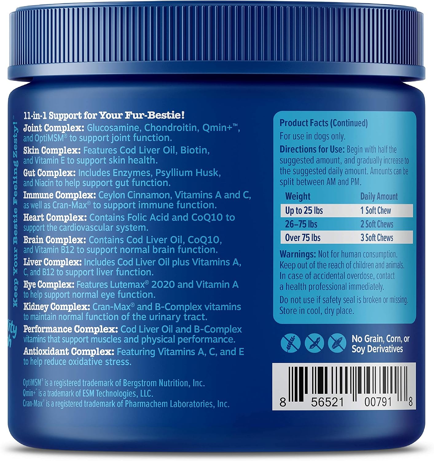 Zesty Paws Dog Multivitamin, Chewable Dog Vitamins and Supplements for Hip & Joints, Skin & Coat, Omega 3 Fish Oil for Dogs- Senior & Puppy Multivitamin- Chicken- 90ct
