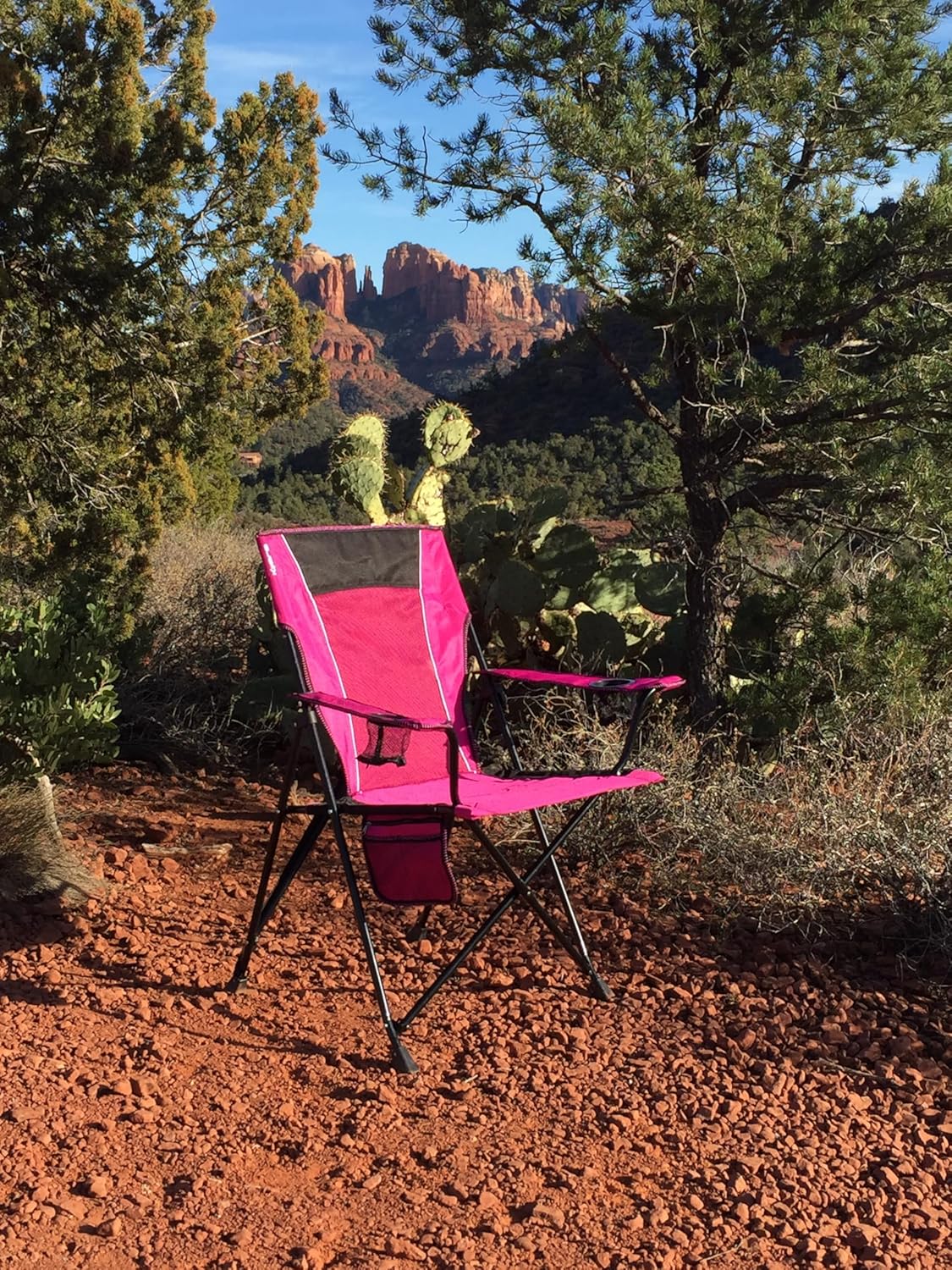 Kijaro Dual Lock Portable Camping Chairs - Enjoy the Outdoors with a Versatile Folding Chair for Sports, Lawn - Dual Lock Feature Locks Position – Hanami Pink