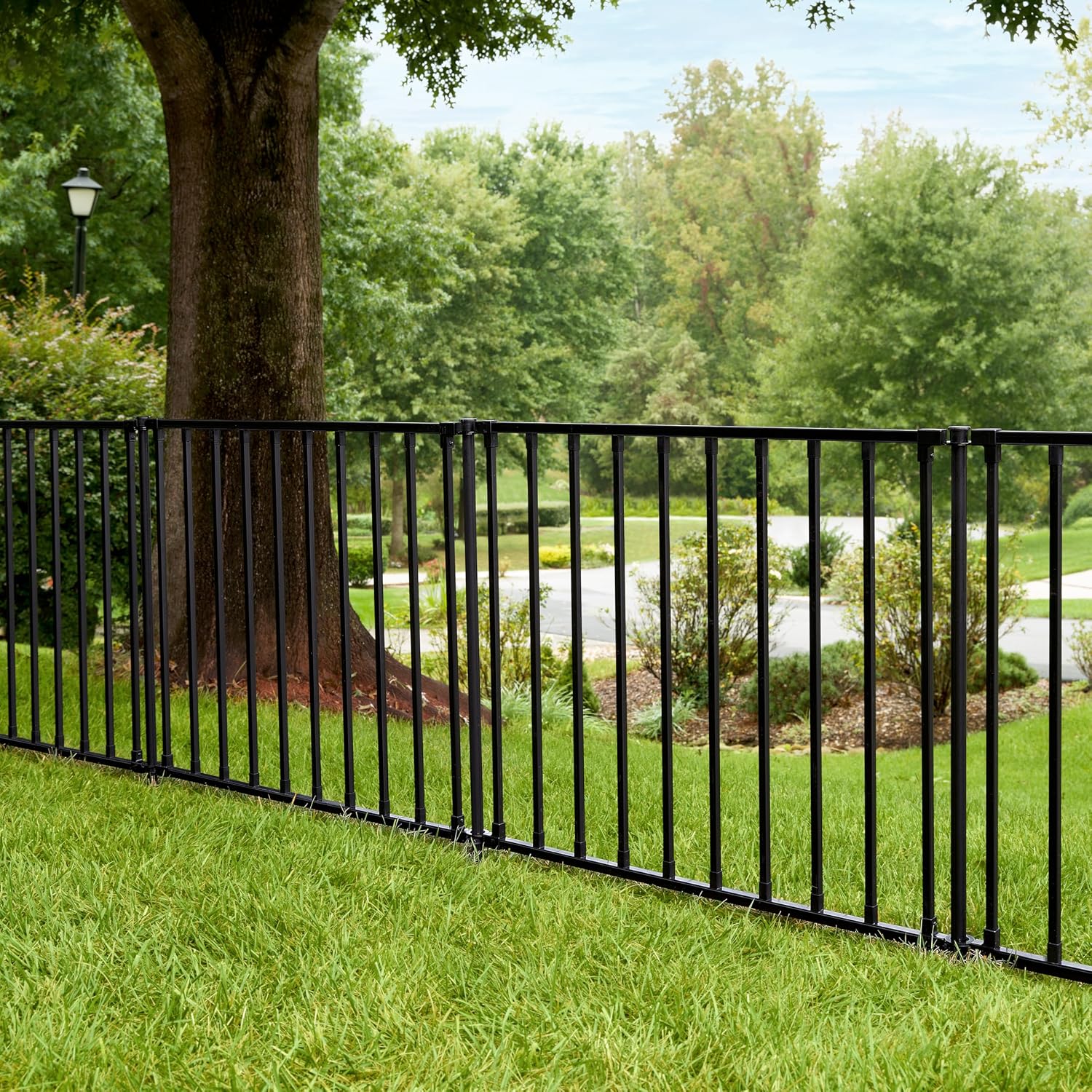 Zippity Madison Picket Fence Panels, White Vinyl DIY No Dig Kit | 2.5ftH x 2.3ftW, White, 2 Panels, Garden Border or Yard Enclosure, ZP19001