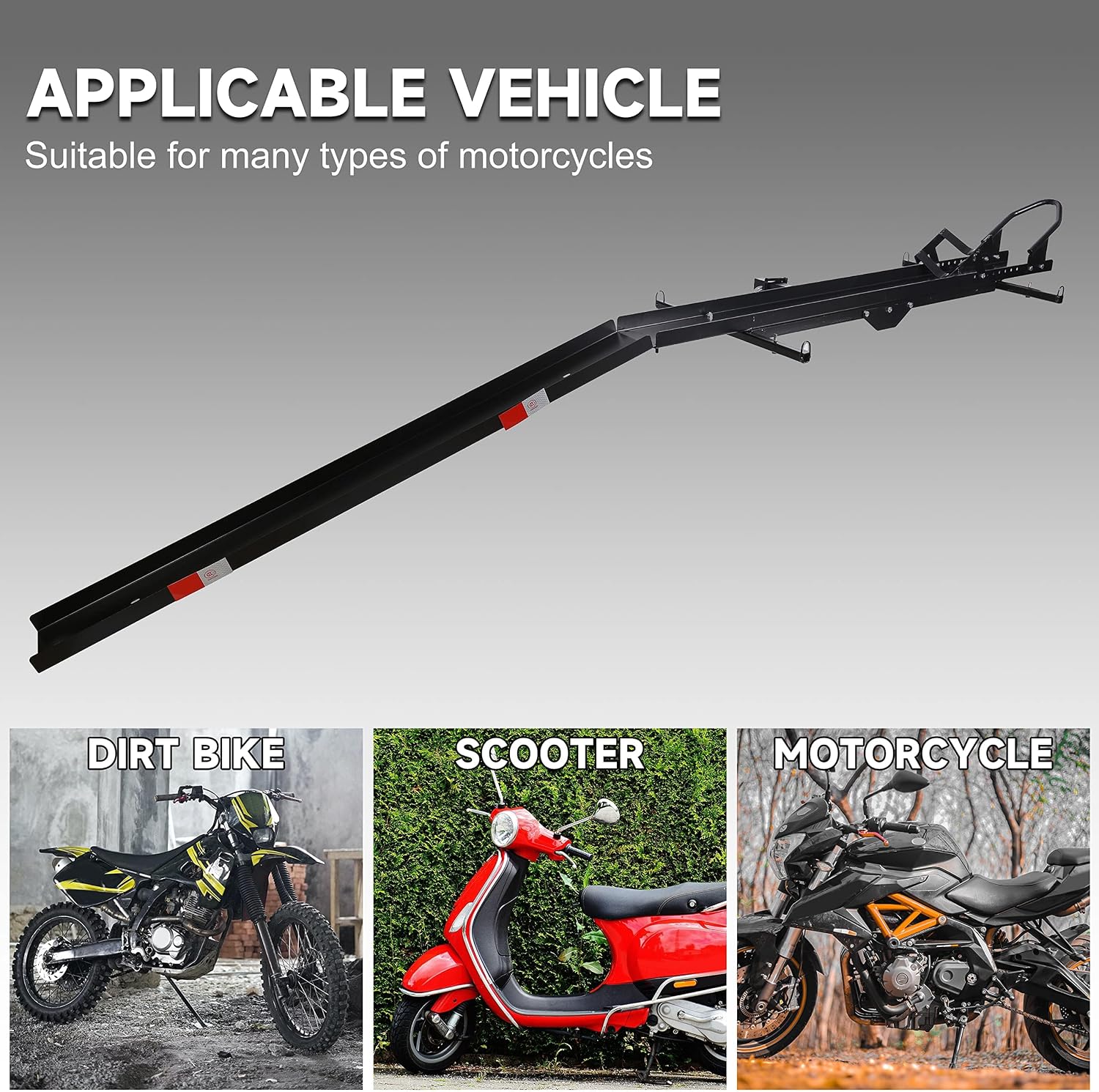 ECOTRIC 600LBS Black Motorcycle Carrier Mount Dirt Bike Rack Hitch Hauler |