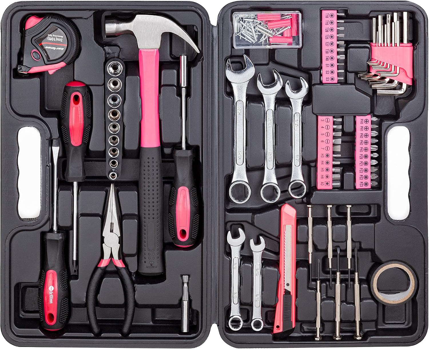 CARTMAN 148-Piece Automotive And Household Tool Set, Blue Repair Kit Case