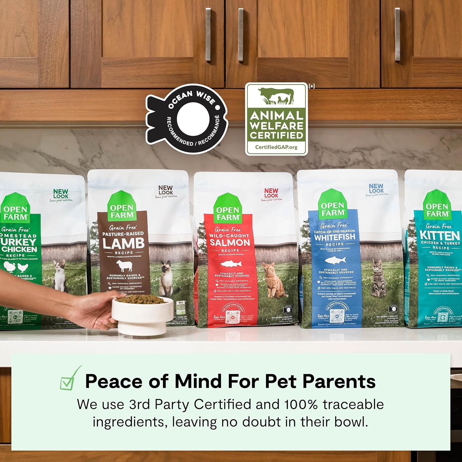 Open Farm, Grain Free Dry Cat Food, High-Protein Kibble for a Complete & Balanced Diet, Non-GMO Fruits & Vegetables, Prebiotic Fibers to Support Digestion, Catch-of-The Season Whitefish, 4lb Bag | All Life Stages, High Protein, Prebiotic Fibers, 100% Tra…