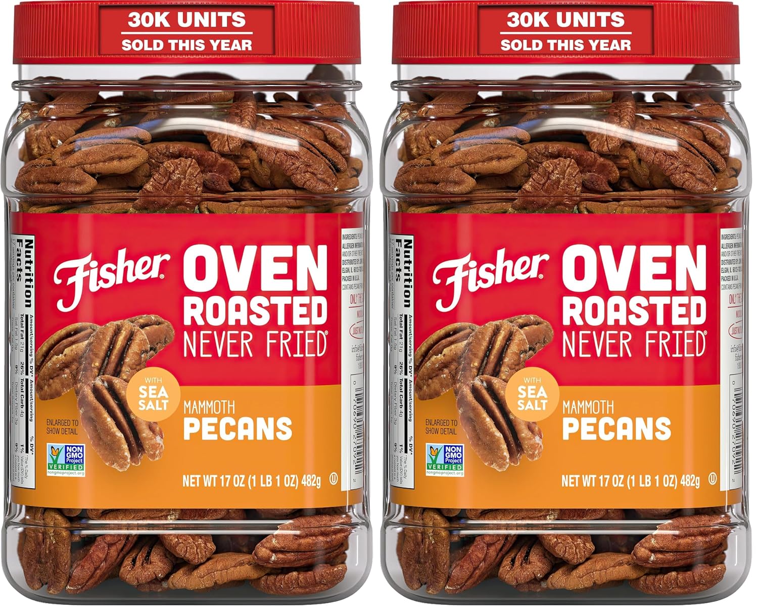 Fisher Oven Roasted Never Fried Deluxe Mixed Nuts, 24 Ounces