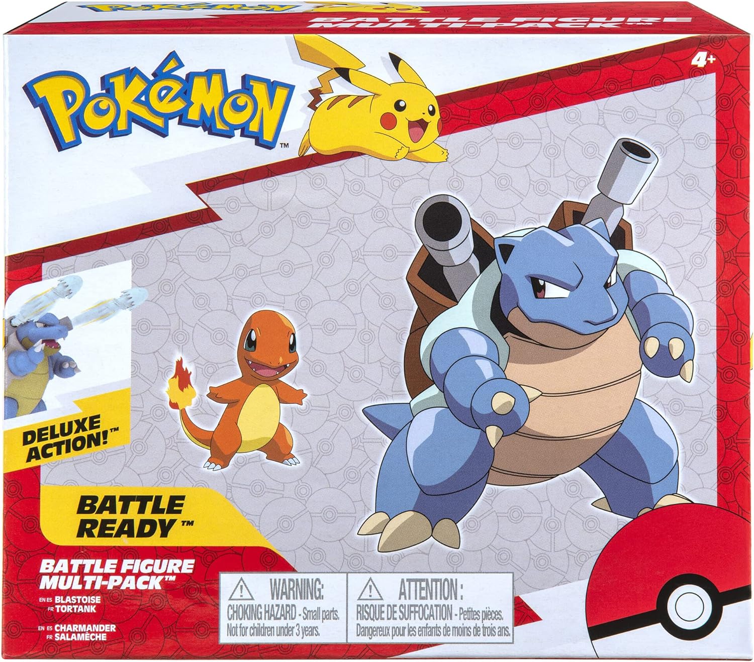 Pokémon Fire and Water Battle Pack - Includes 4.5 Inch Flame Action Charizard and 2" Squirtle Action Figures - Amazon Exclsuive