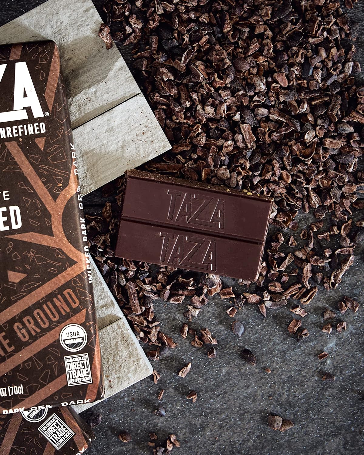 Taza Chocolate, 95% Wicked Dark Amaze Bar, 2.5 oz bars, case of 10