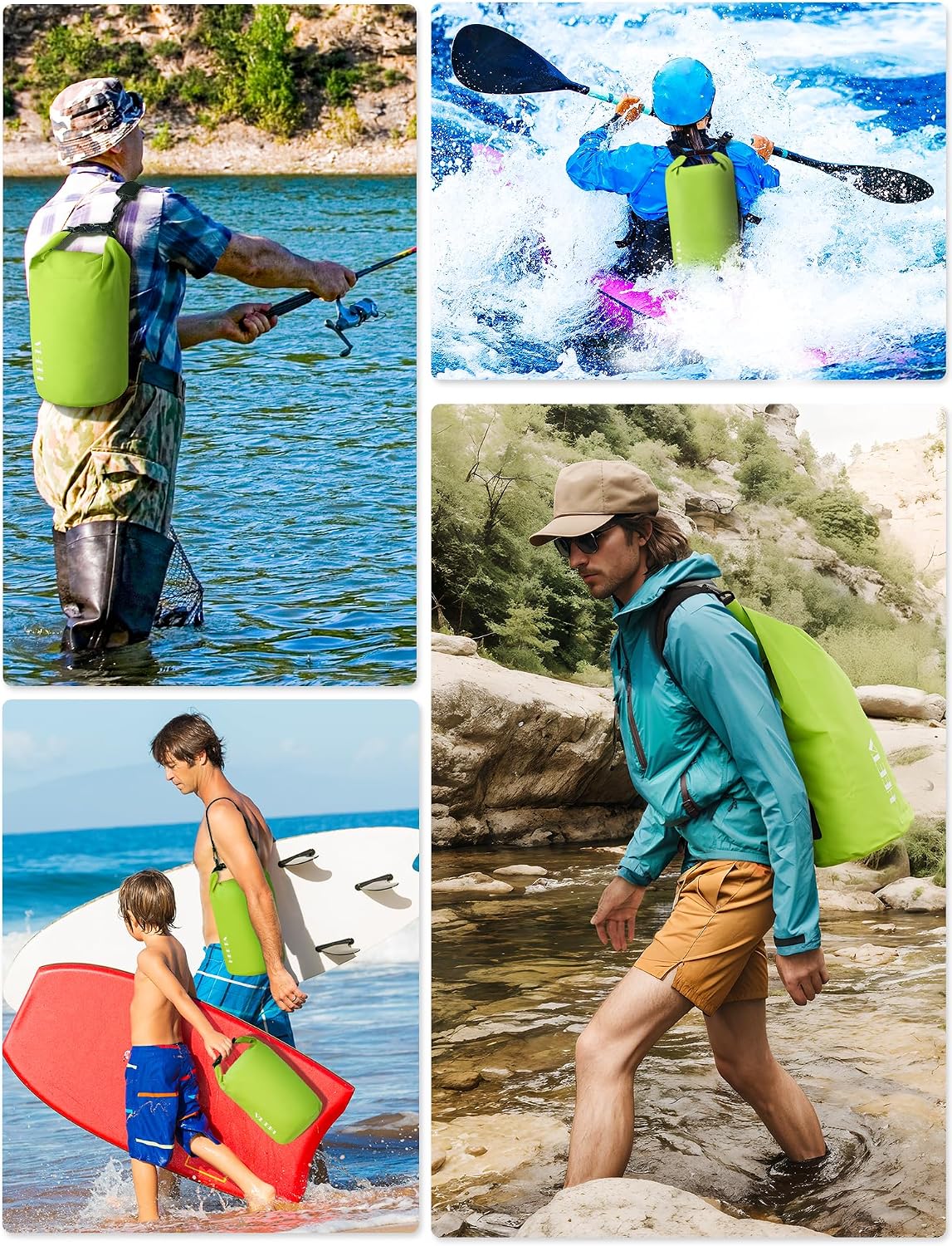 HEETA Waterproof Dry Bag Backpack with Emergency Whistle 5L/10L/20L/30L/40L