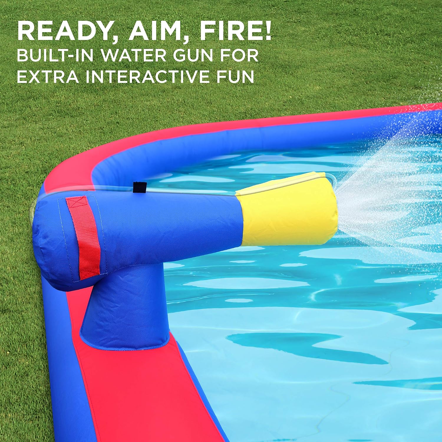 Sunny & Fun Mega Sport Inflatable Water Triple Slide Park for Kids Backyard
