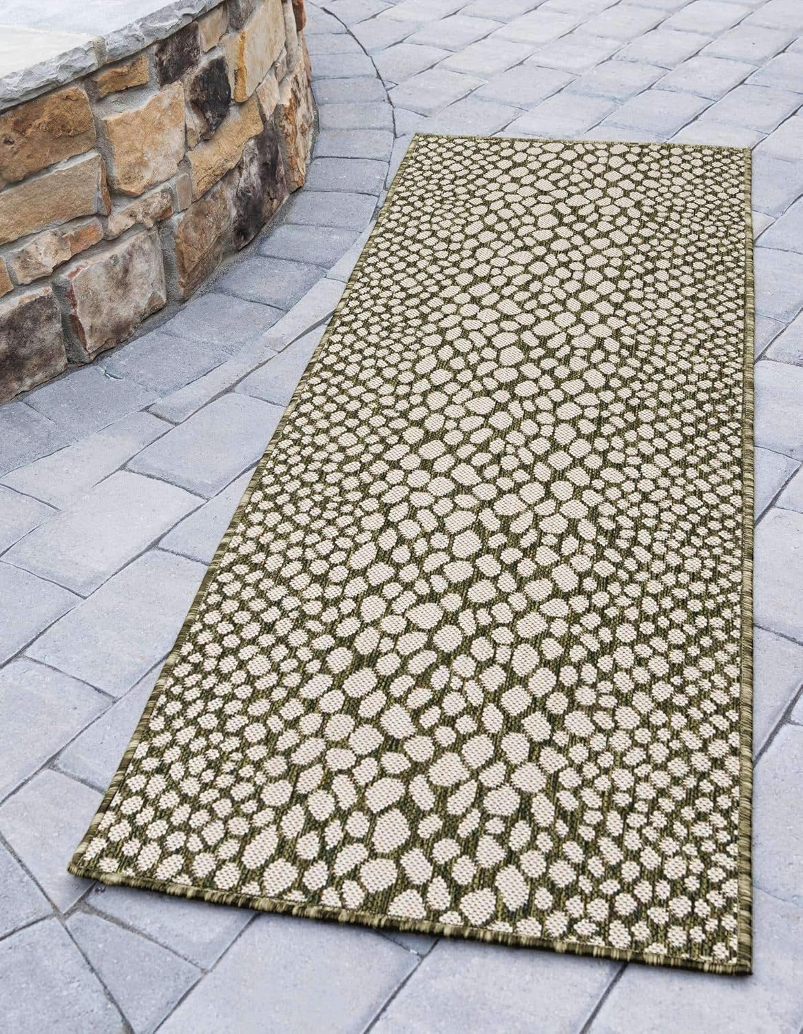 Unique Loom Outdoor Collection Area Rug - Cape Town (9' x 12' Rectangle, Blue/Ivory)