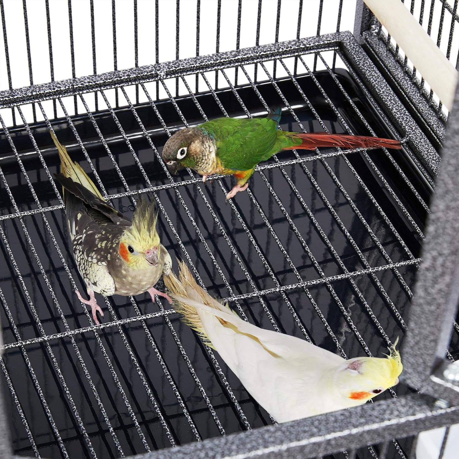 Yaheetech 41.5" Stackable Divided Breeder Breeding Parakeet Bird Cage for Canaries Cockatiels Lovebirds Finches Budgies Small Parrots with Rolling