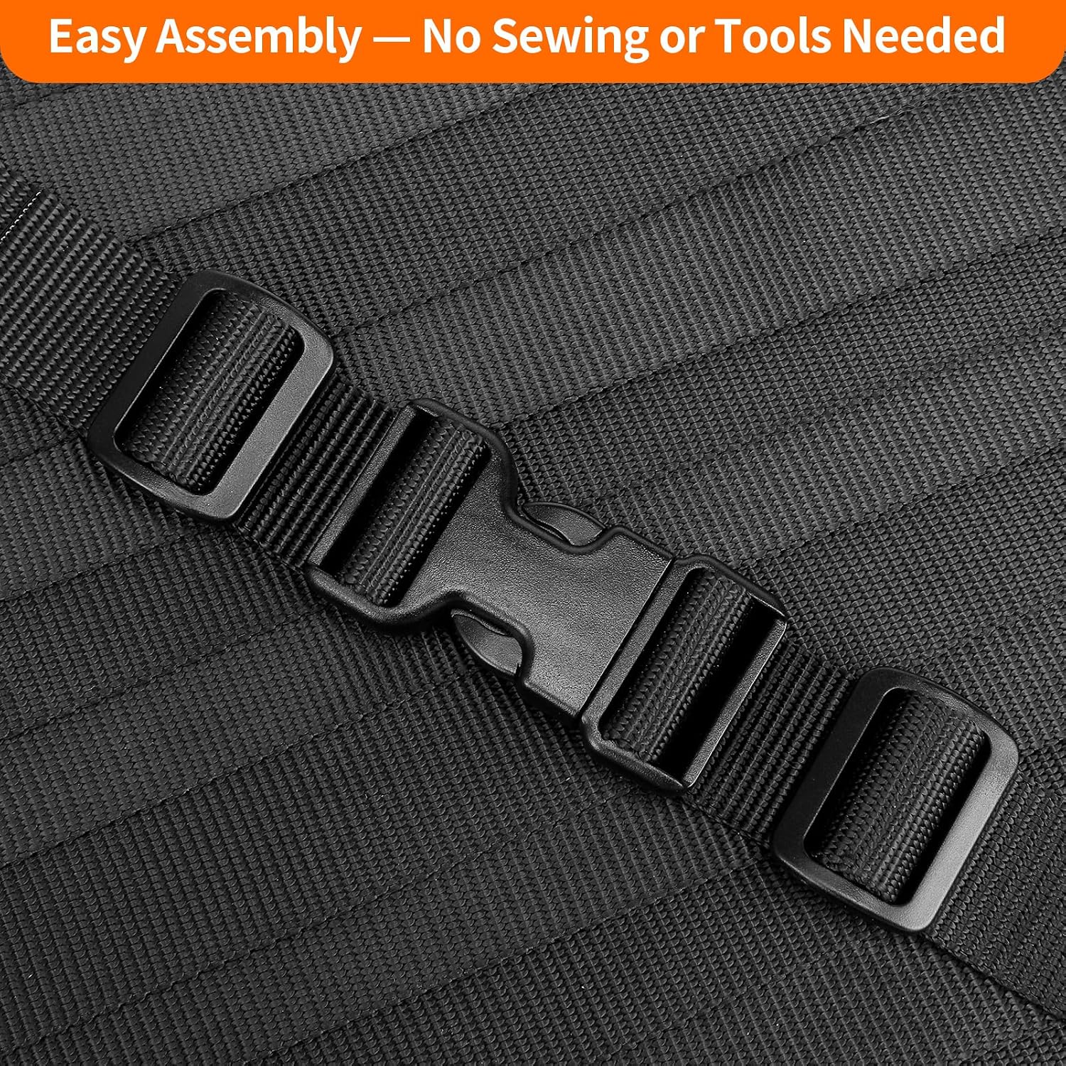 BEYOURD Buckles and Straps Set 1": 6 Yards of Thick Nylon Webbing, 6-Pack Heavy Duty Adjustable Quick Side Release Plastic Buckles