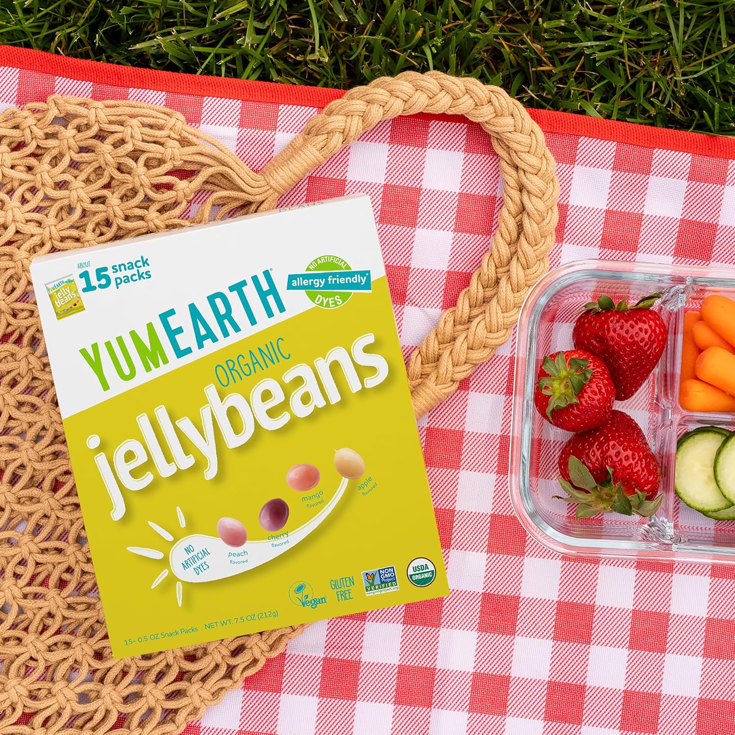 YumEarth Organic Jelly Beans - Fruity Candy Snack Packs, Gluten Free Snacks for Kids - Allergy Friendly, Non-GMO