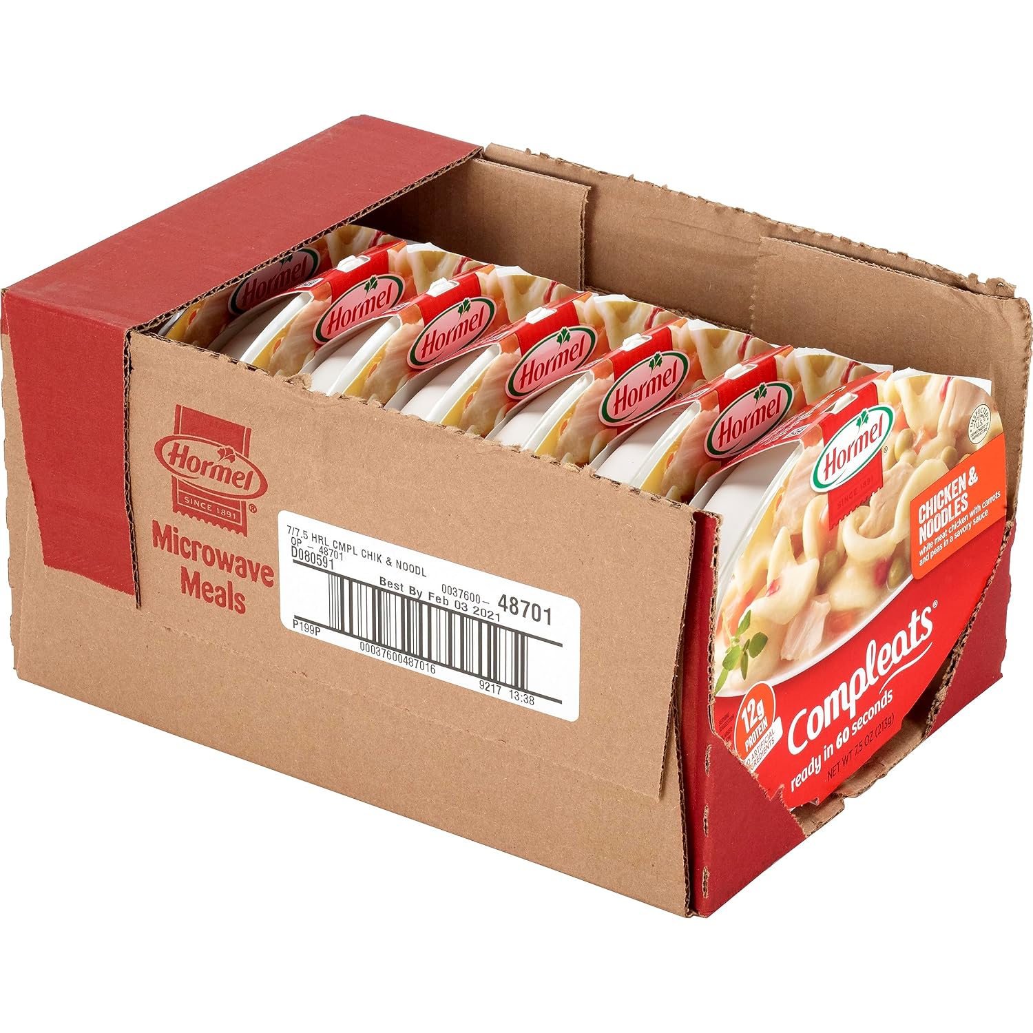HORMEL COMPLEATS Chicken Alfredo Microwave Tray, 10 oz. (6 Pack)