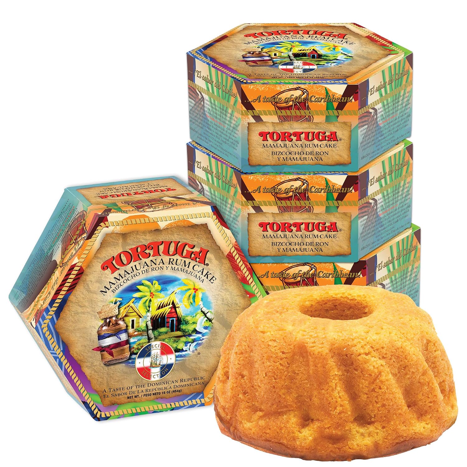 TORTUGA Provenance Rum Cake Variety Pack – 4 oz. - 6 Pack - The Perfect Premium Gourmet Gift for Stocking Stuffers, Gift Baskets