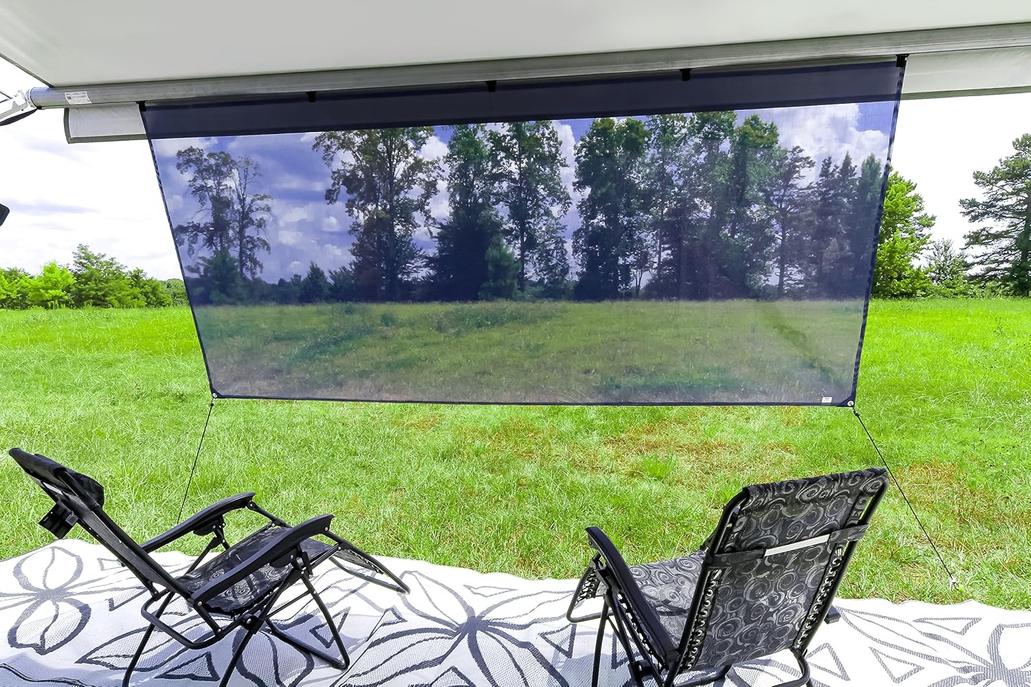 Camco RV Awning Shade Kit | Features Mesh Fabric, Retractable, and Measures 54-Inches x 180-Inches (51457)