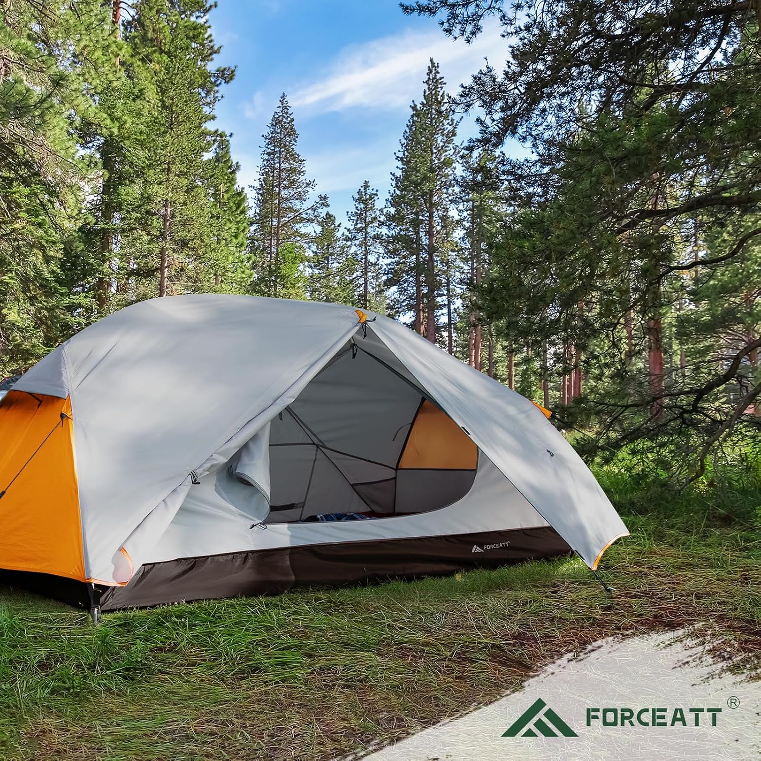 Forceatt Tent for 2 and 3 Person is Waterproof and Windproof, Camping Tent for 3 to 4 Seasons