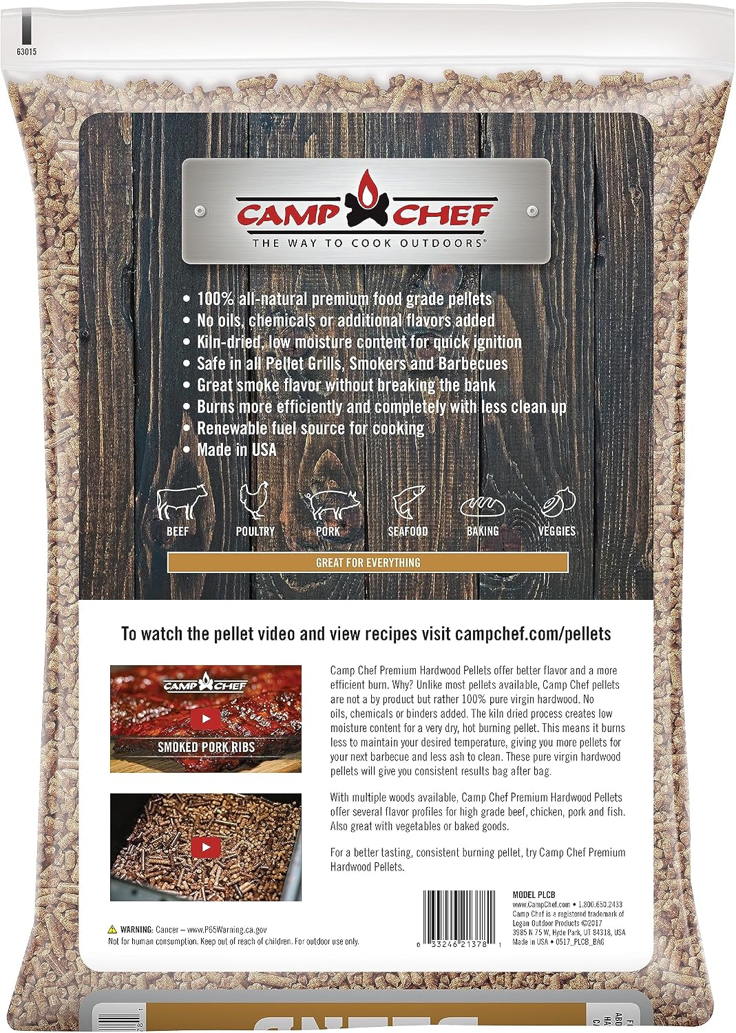 Camp Chef Orchard Apple BBQ Pellets, Hardwood Pellets for Grill, Smoke, Bake, Roast, Braise and BBQ, 20 lb. Bag