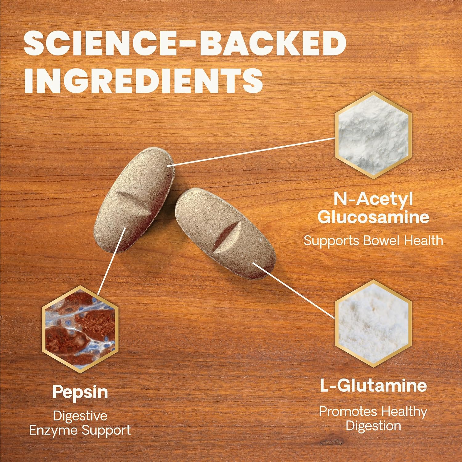VetriScience Extra Strength Healthy Gut & Digestion Chewable Tablets, Probiotic BD Digestive Enzyme Supplement for Dogs