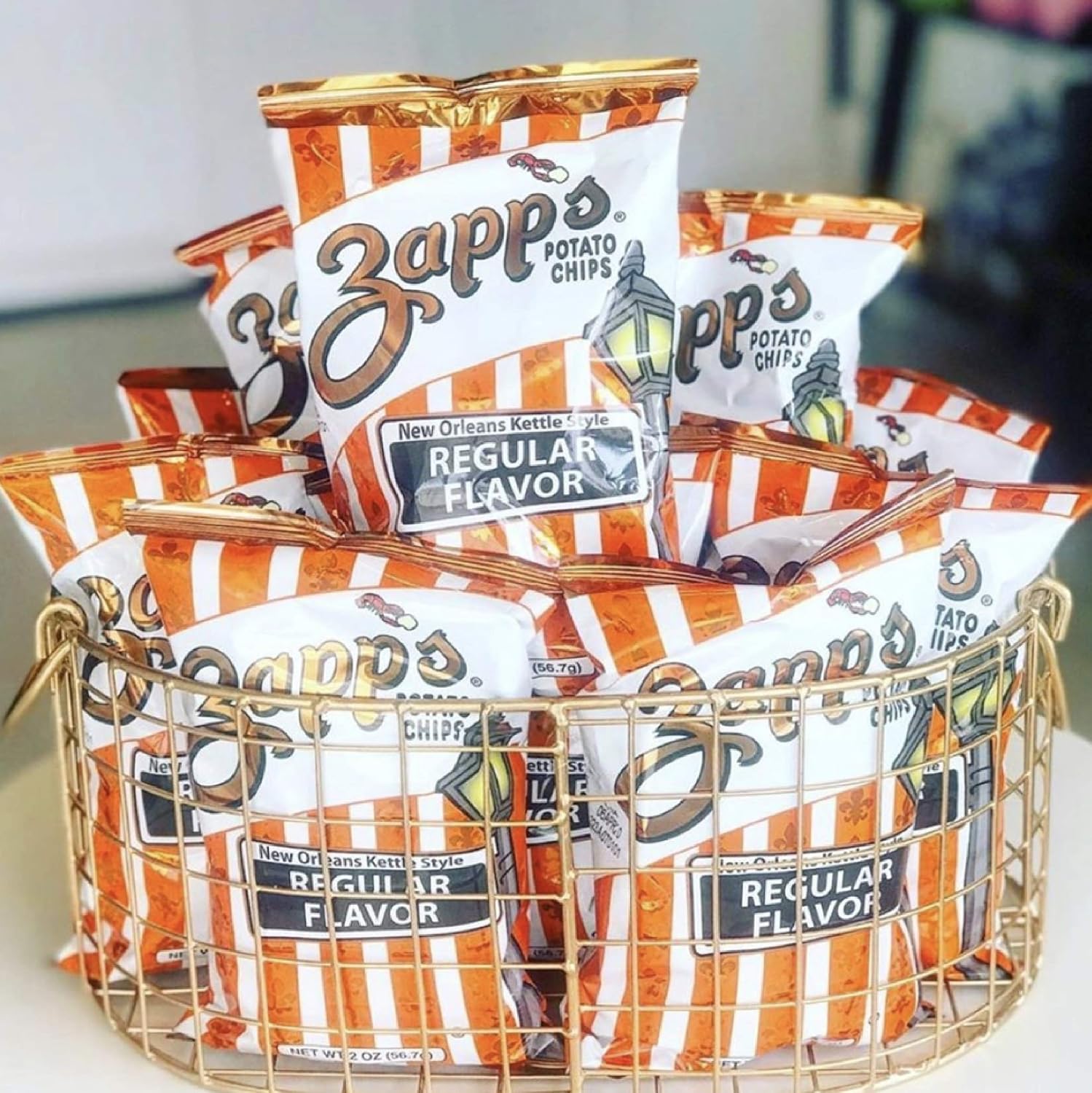 Zapp’s New Orleans Kettle-Style Potato Chips Hotter n Hot Jalapeno Flavor (2 oz Bags, 25 Count), Crunchy Chips with a Spicy Kick, Perfect On-The-Go, Gluten Free Snack