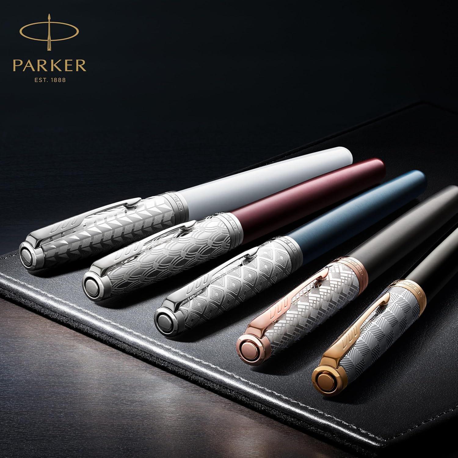 Parker Sonnet Fountain Pen, Matte Black Lacquer with Gold Trim, Medium Nib, Premium Gift Box, Ideal for Gifting