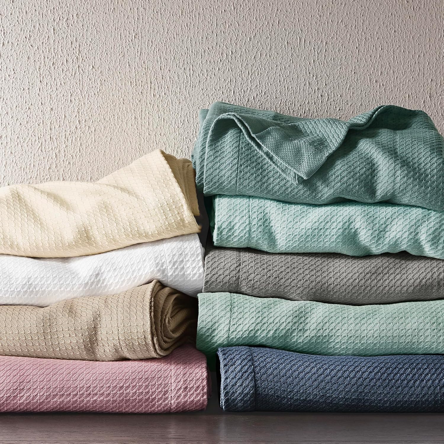 Madison Park 100% Egyptian Cotton Summer Blanket Full Queen Size Teal