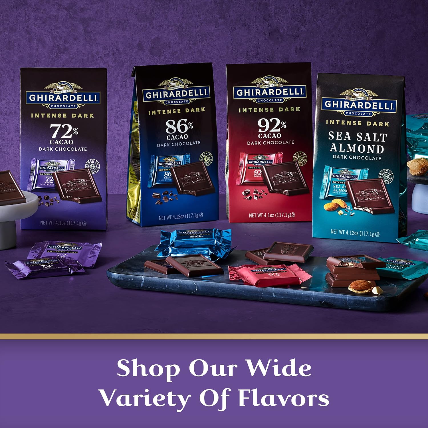 Ghirardelli, Intense Dark Chocolate Bar, 72% Cacao, Bar, 3.5 Ounce