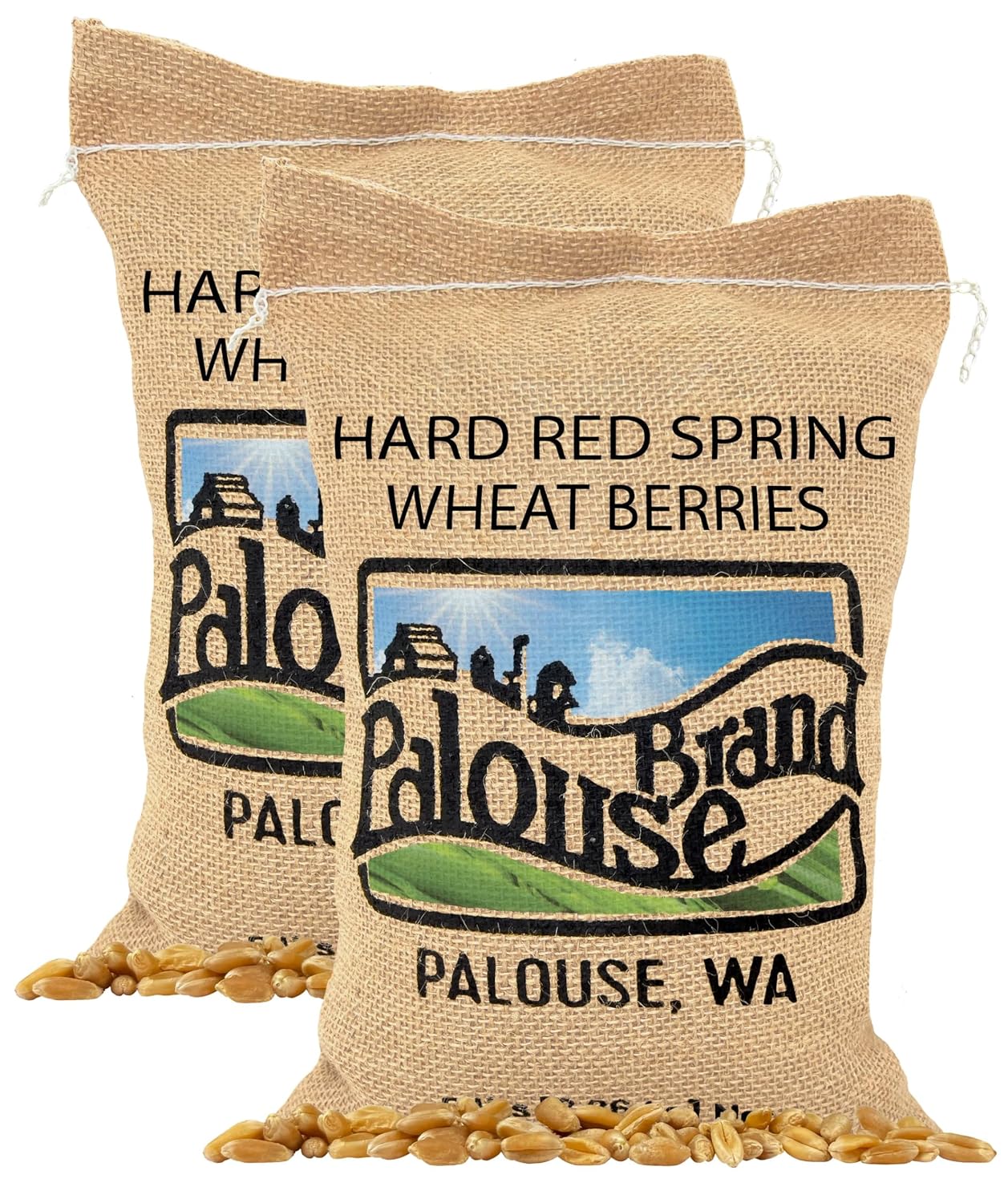 Palouse Brand Certified Glyphosate Residue Free Hard Red Spring Wheat Berries | 5 LBS | 100% Non-Irradiated | Certified Kosher Parve | USA Grown | Non-GMO Project Verified