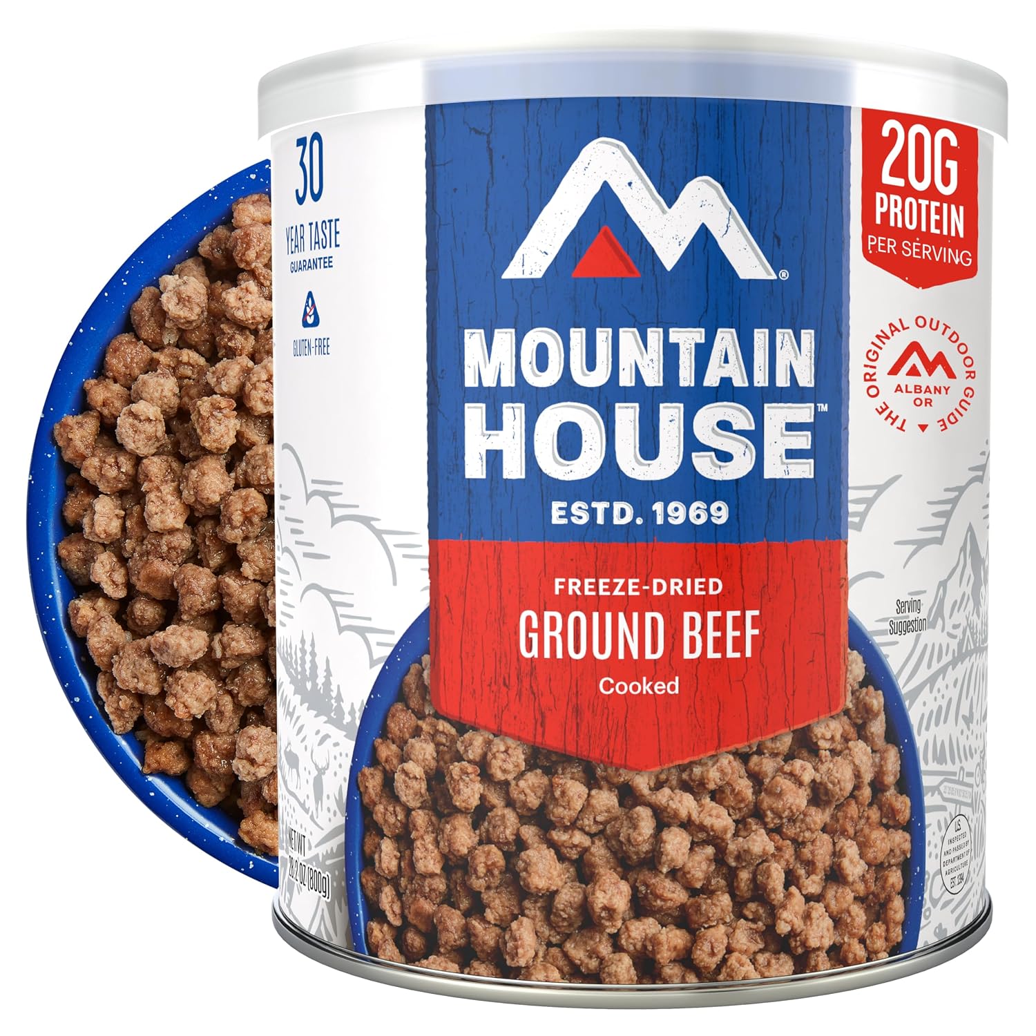 Mountain House Diced Beef | Freeze Dried Survival & Emergency Food | #10 Can | Gluten-Free, 30122
