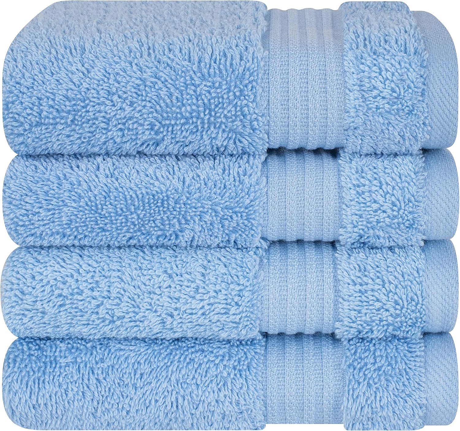 Cotton Paradise Towel Set of 6, 2 Bath Towels, 2 Hand Towels and 2 Washcloths Towels for Bathroom Sets, Smoke Gray