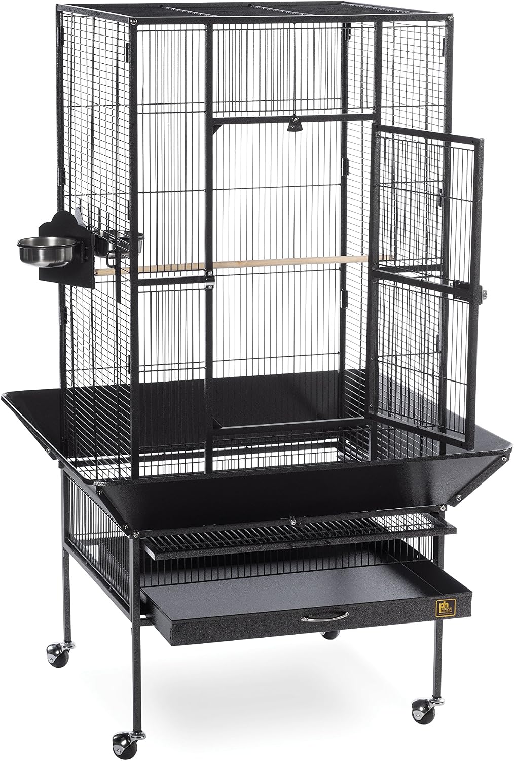 Prevue Pet Products 3352COCO Park Plaza Bird Cage, Coco Brown | Large Brown Steel Bird Cage with Rolling Stand and Perches, Ideal for Cockatiels and Medium Birds