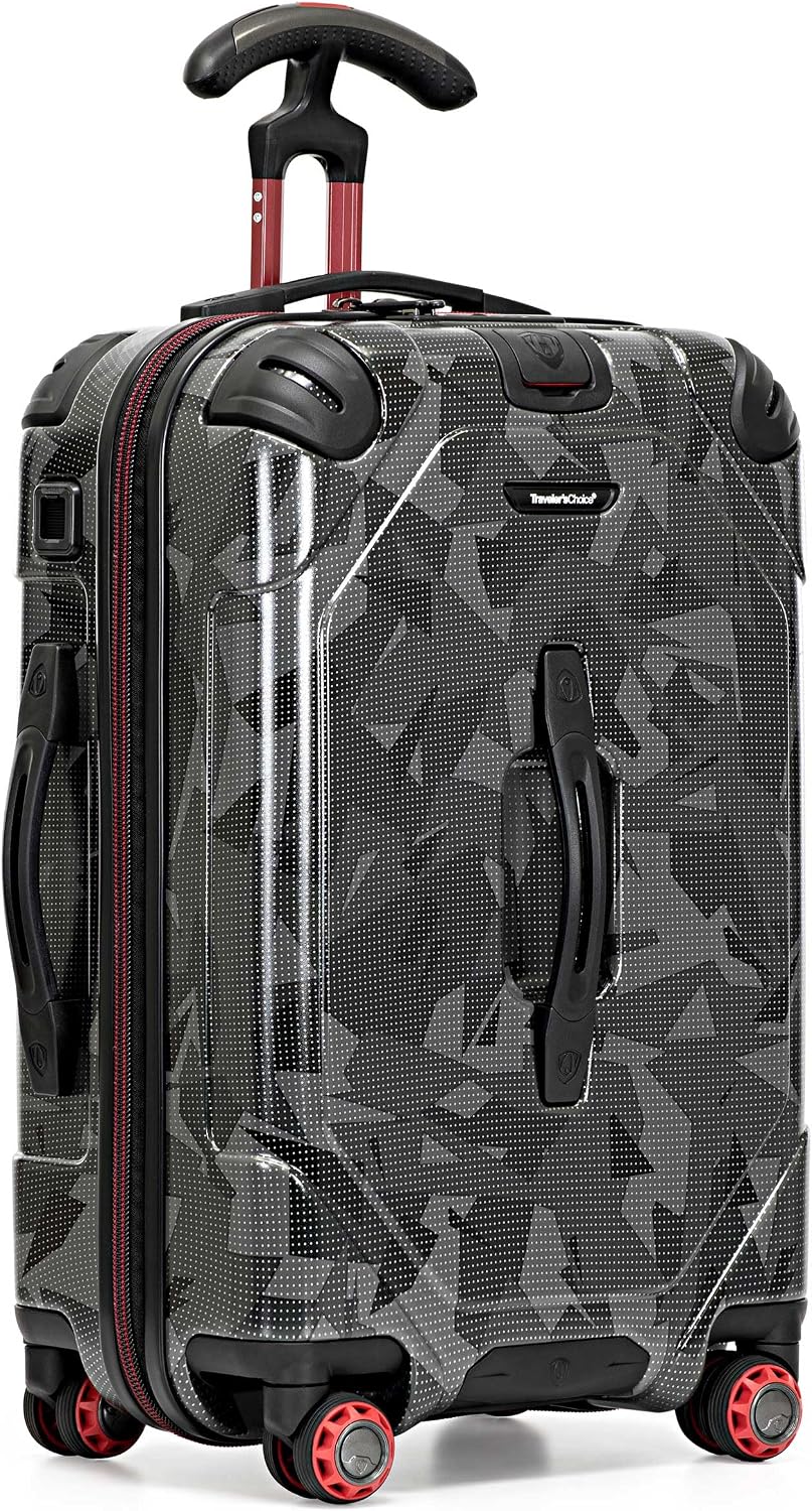 Traveler's Choice Maxporter II Polycarbonate Hardside Trunk with Spinner Wheels, Navy, 31-Inch Large Trunk