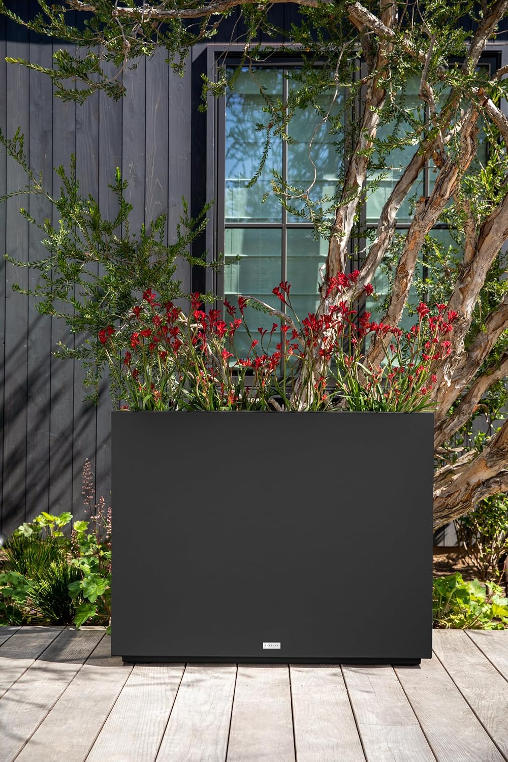 Veradek Span Plastic Box Series Planter - Tall Rectangular, White, All-Weather Resistant, Removable Insert Bucket, Modern Design, Indoor/Outdoor Use | Made From Durable Plastic Featuring a Removable Insert Bucket. Modern Porch/Patio Décor for Plants and…